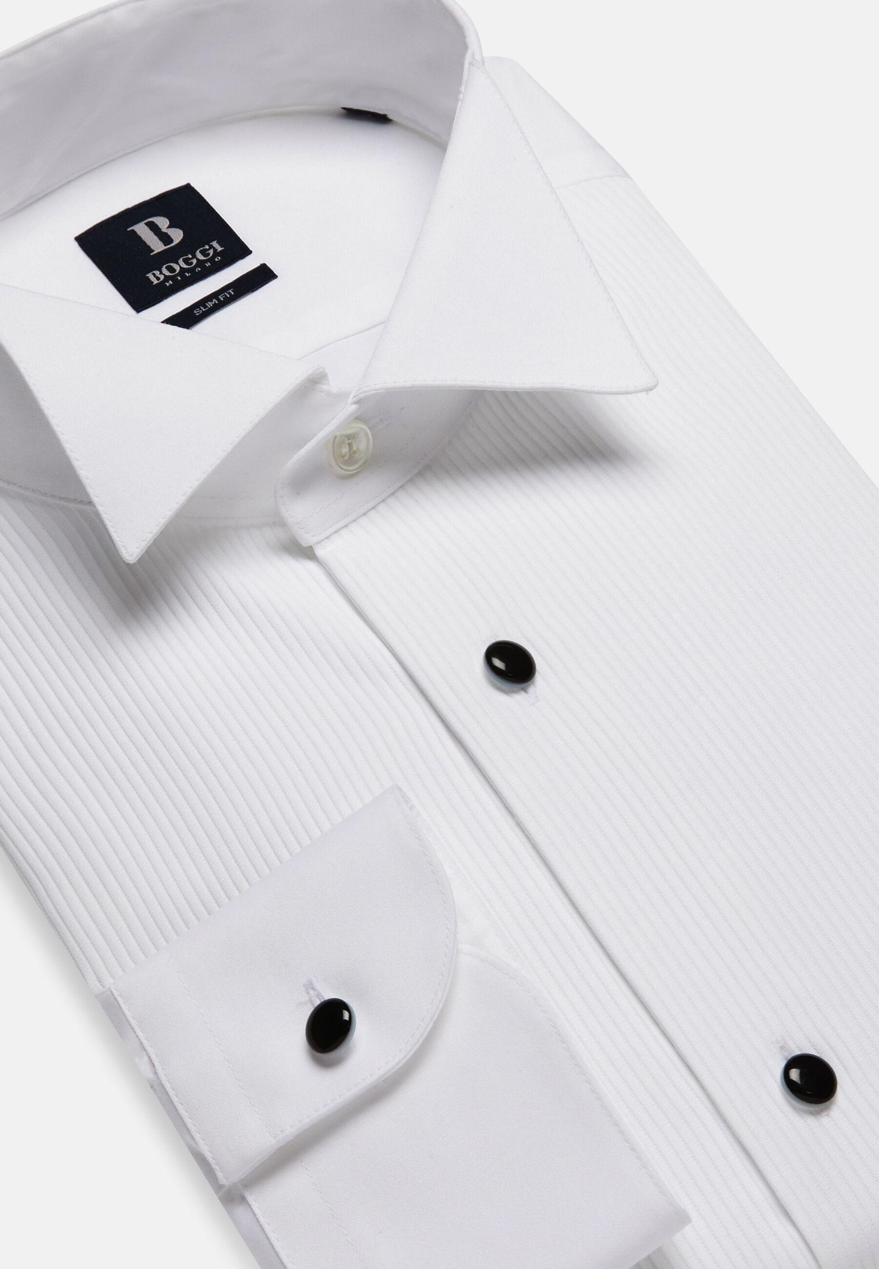 Slim Fit Shirt In Cotton White, White, large image number 3
