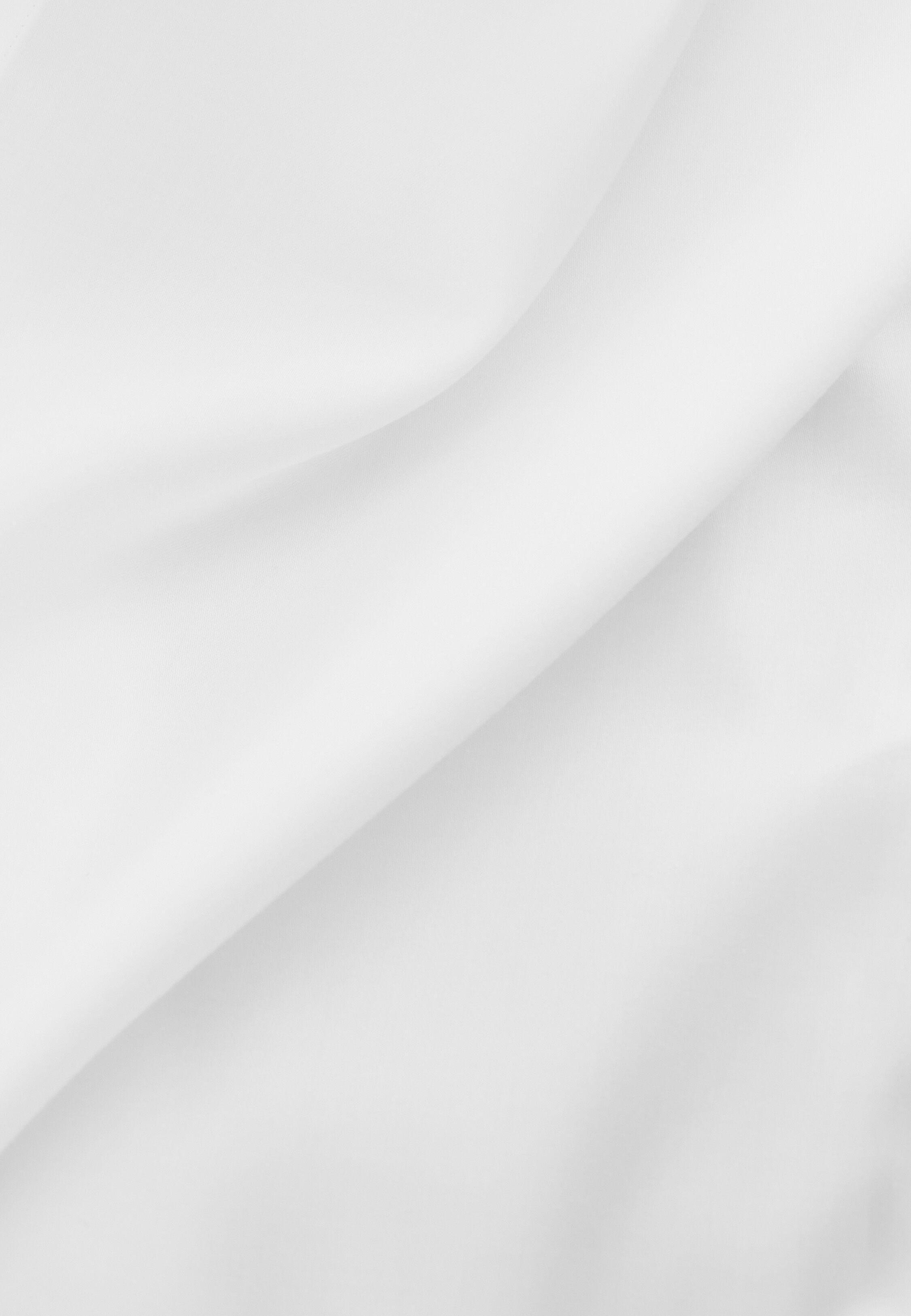 قميص ساتان قطني بقصة ضيقة أبيض, White, large image number 3