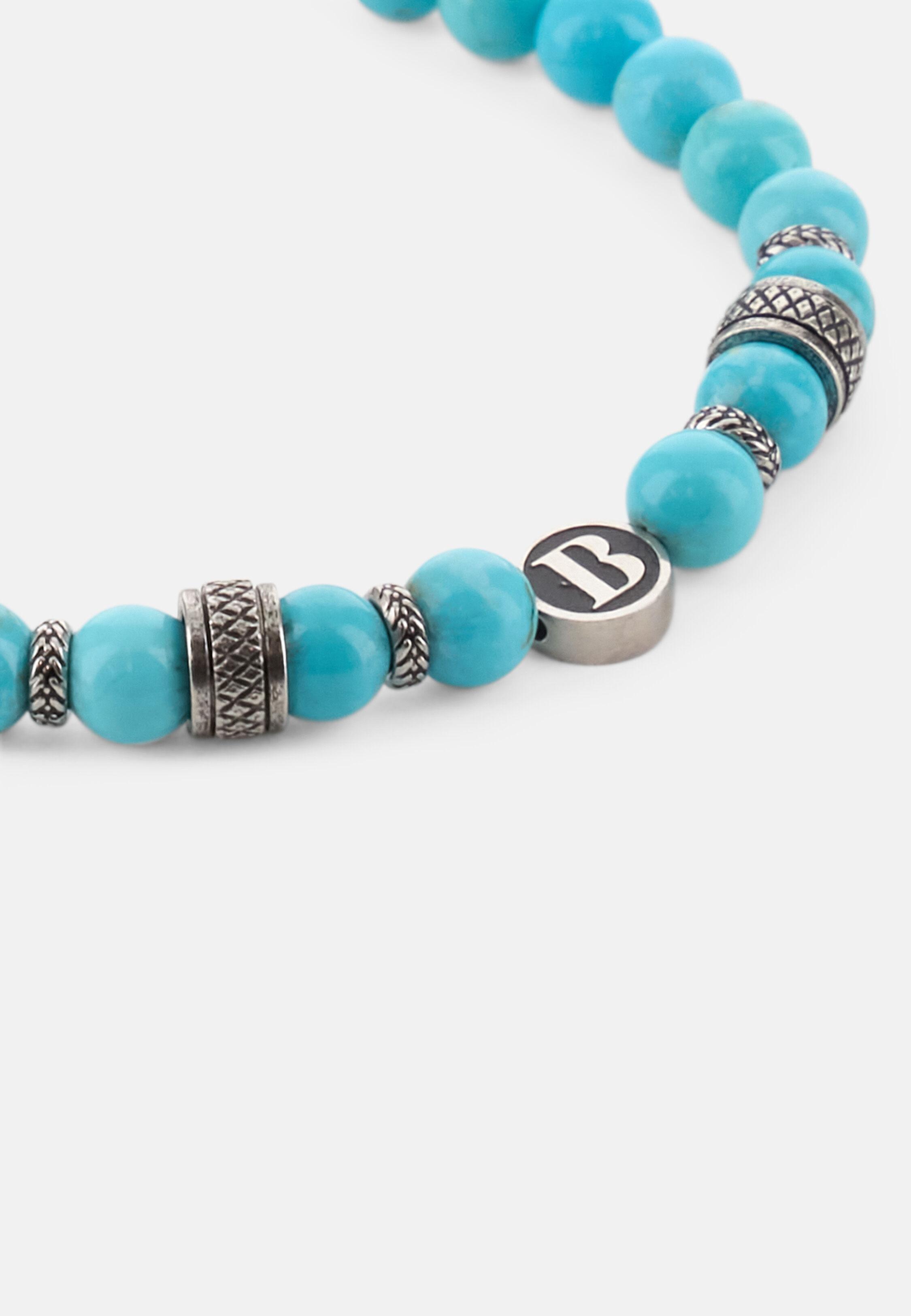 Steel Bracelet With Sodalite Beads Blue, 3901_LTBL, medium