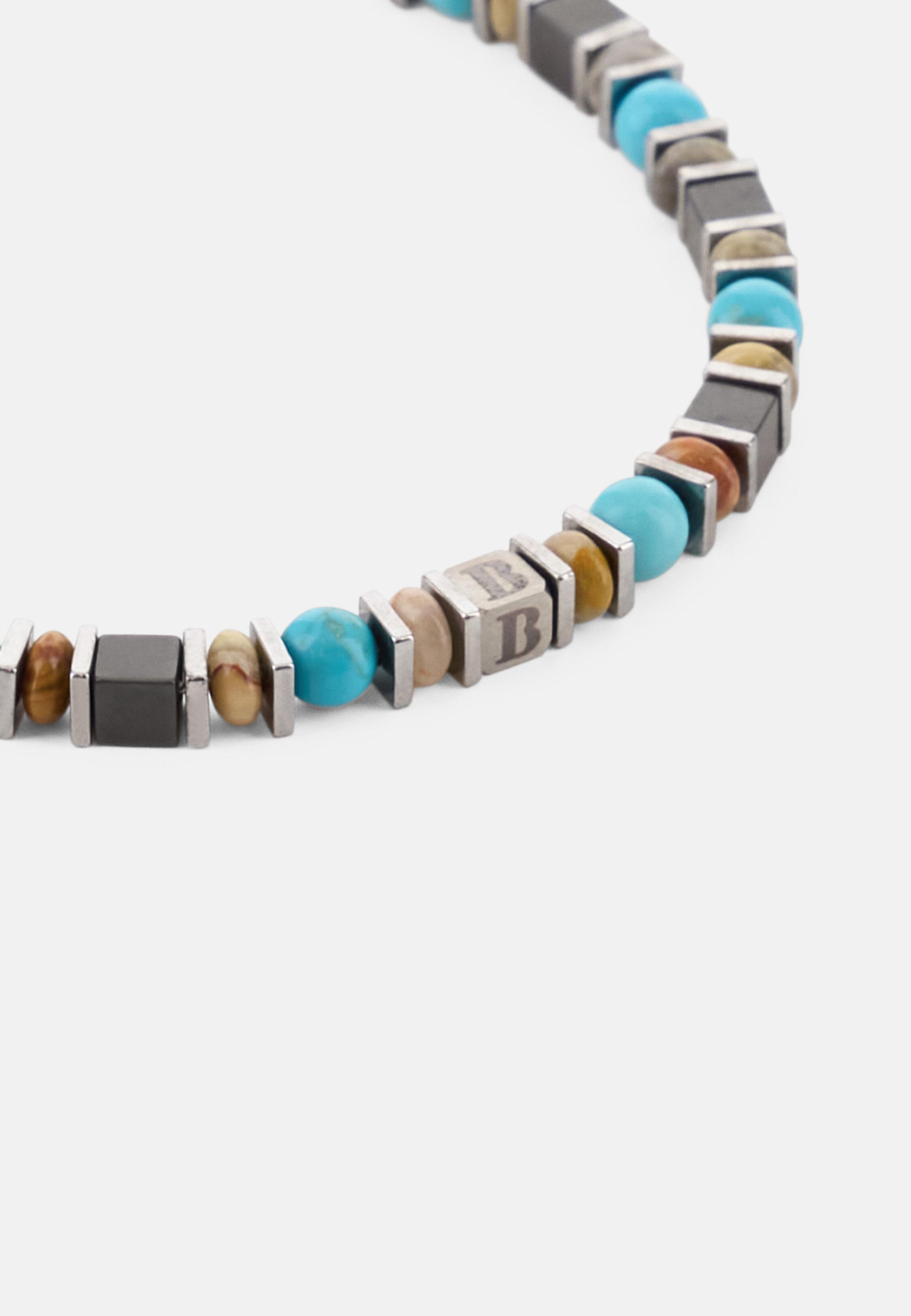 Steel Bracelet With Sodalite Beads Blue, 3901_LTBL, medium