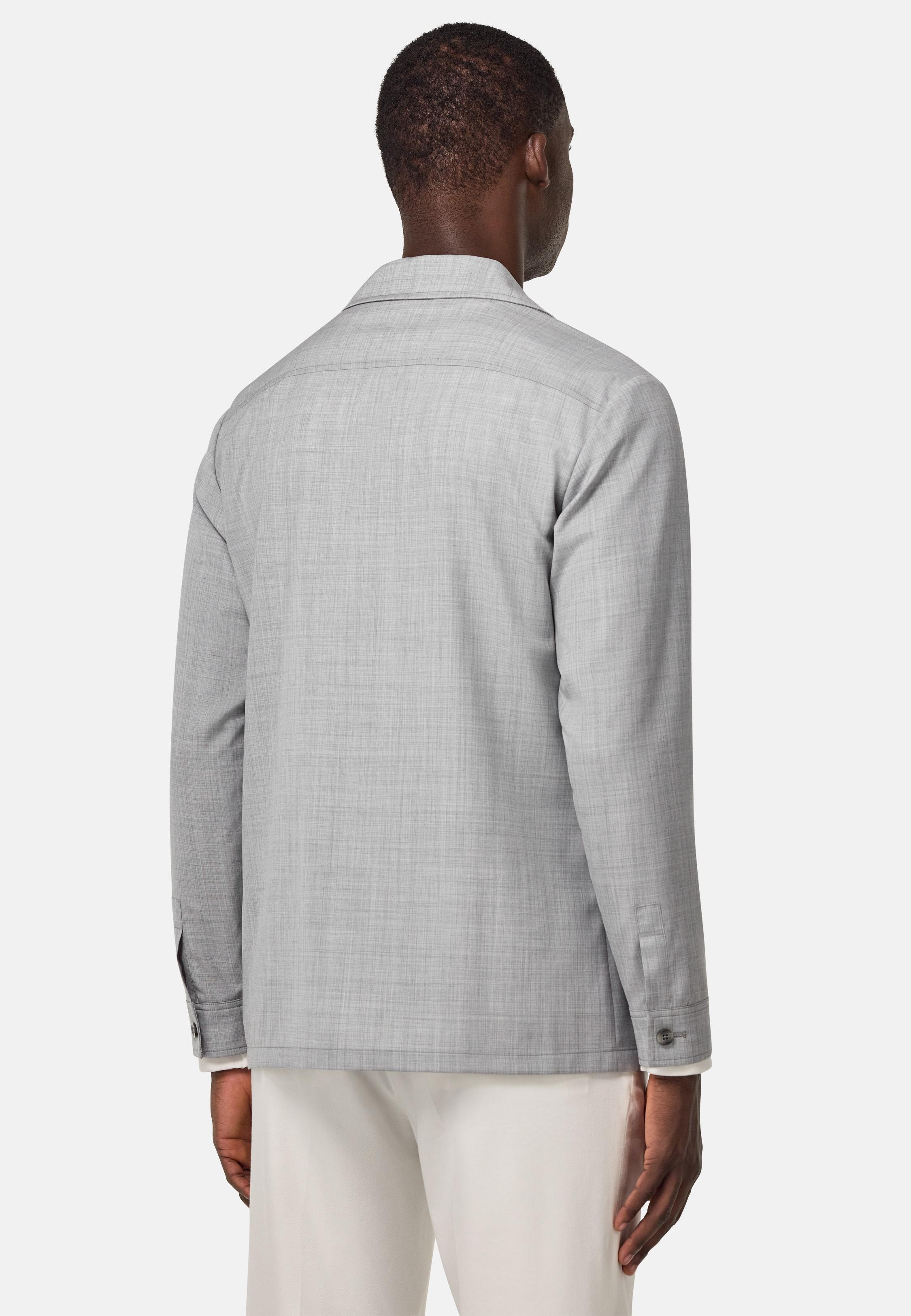 Link Wool Shirt Jacket Grey, , large image number 2