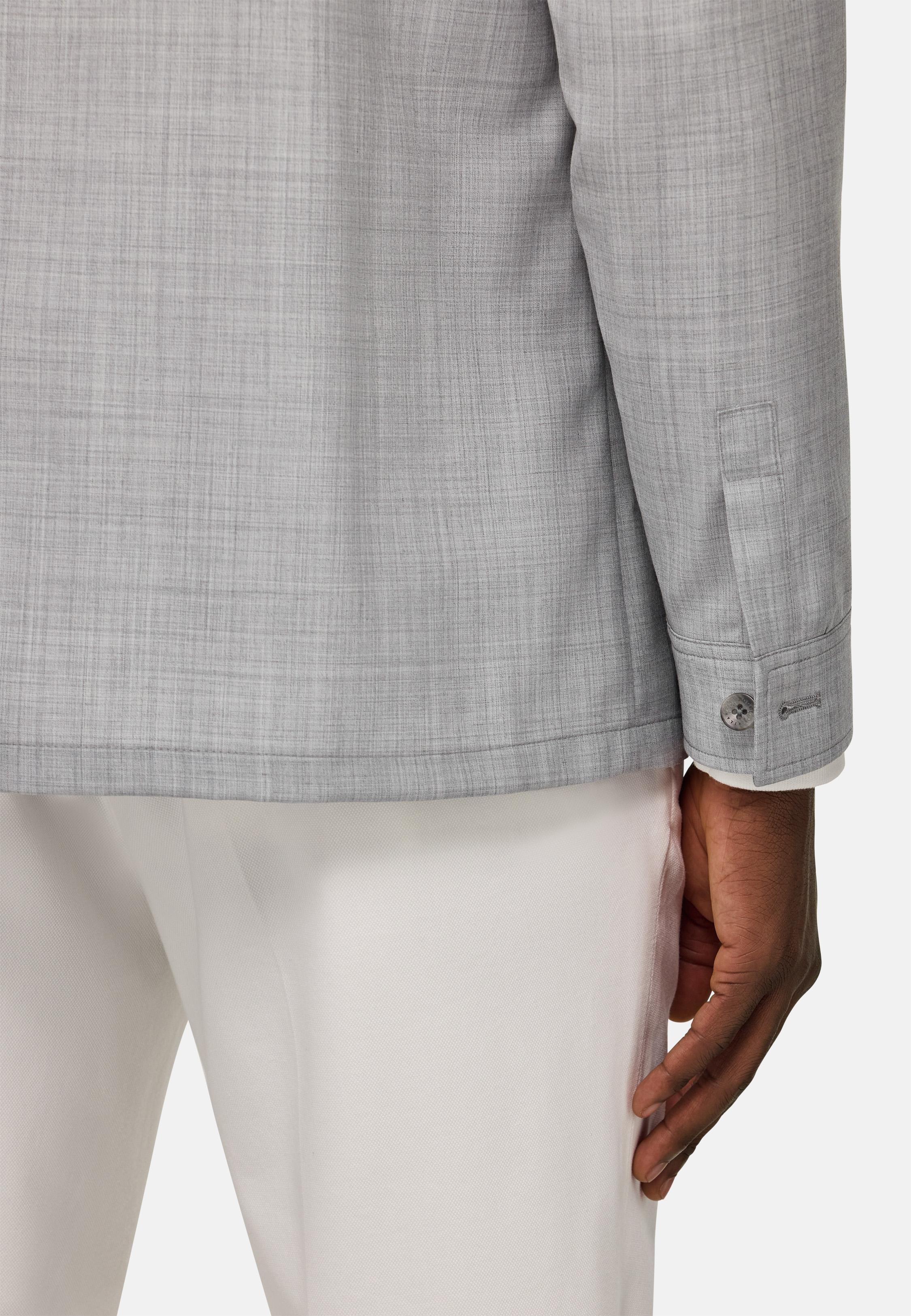 Link Wool Shirt Jacket Grey, , large image number 3