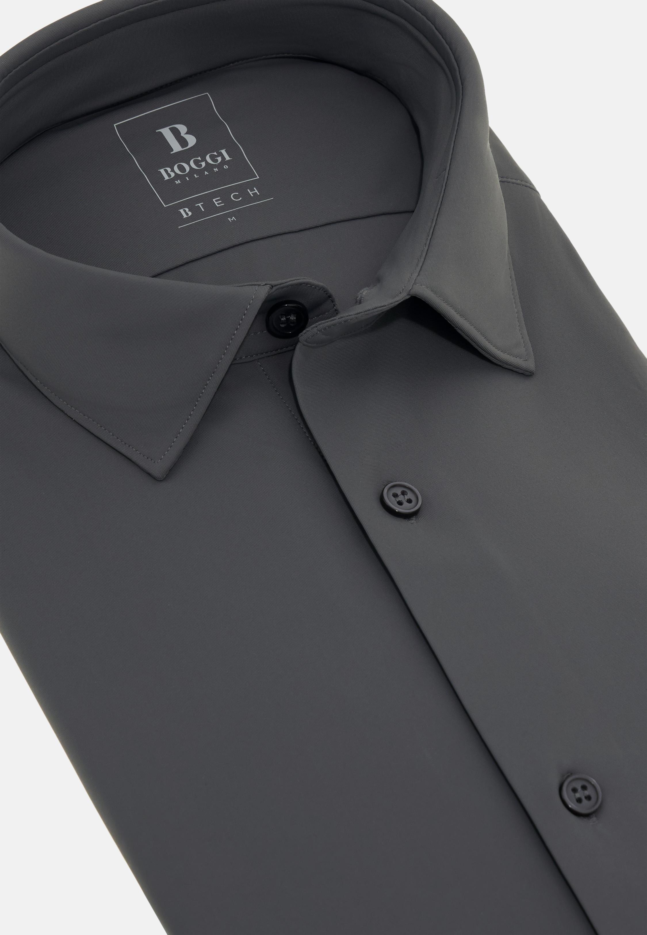 Slim Fit Stretch Nylon Shirt Grey, , large image number 7