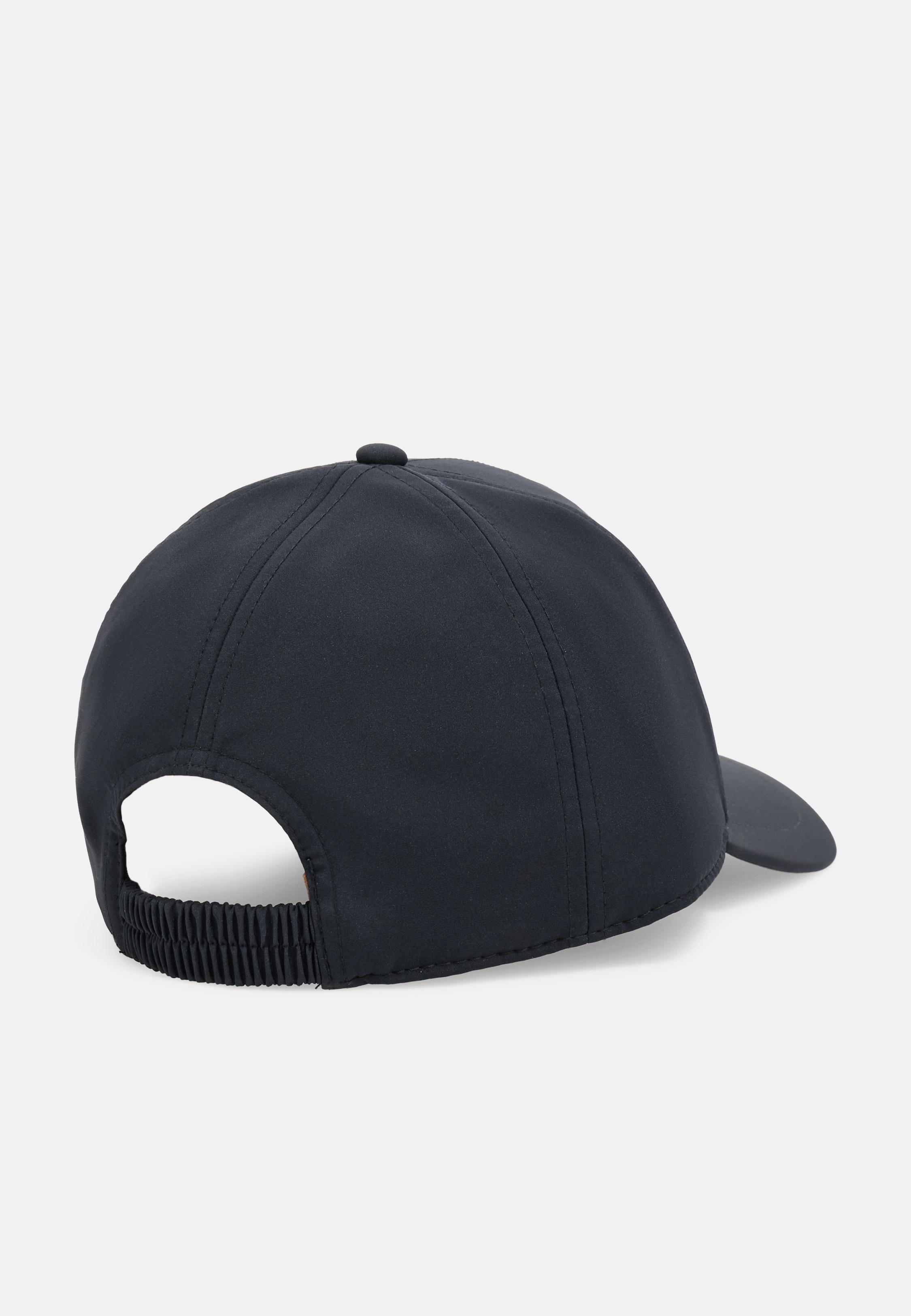 Black Embroidered Snapback Cap, , large image number 1