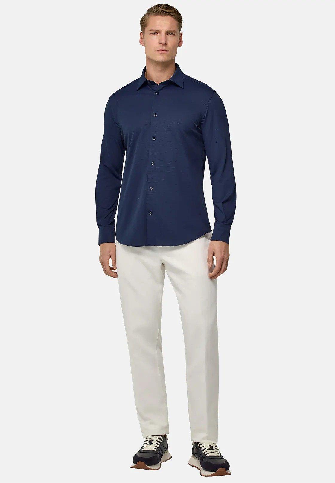 Regular Fit Japanese Jersey Polo Shirt Navy, , large image number 0