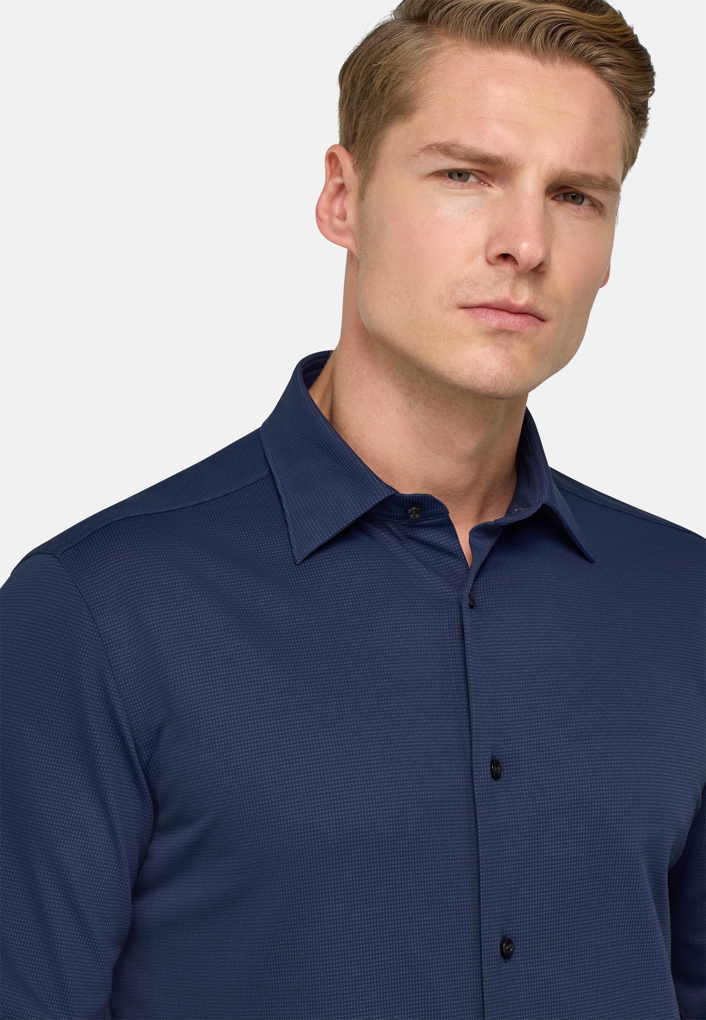 Navy Plain Jersey Polo Shirt, , large image number 5