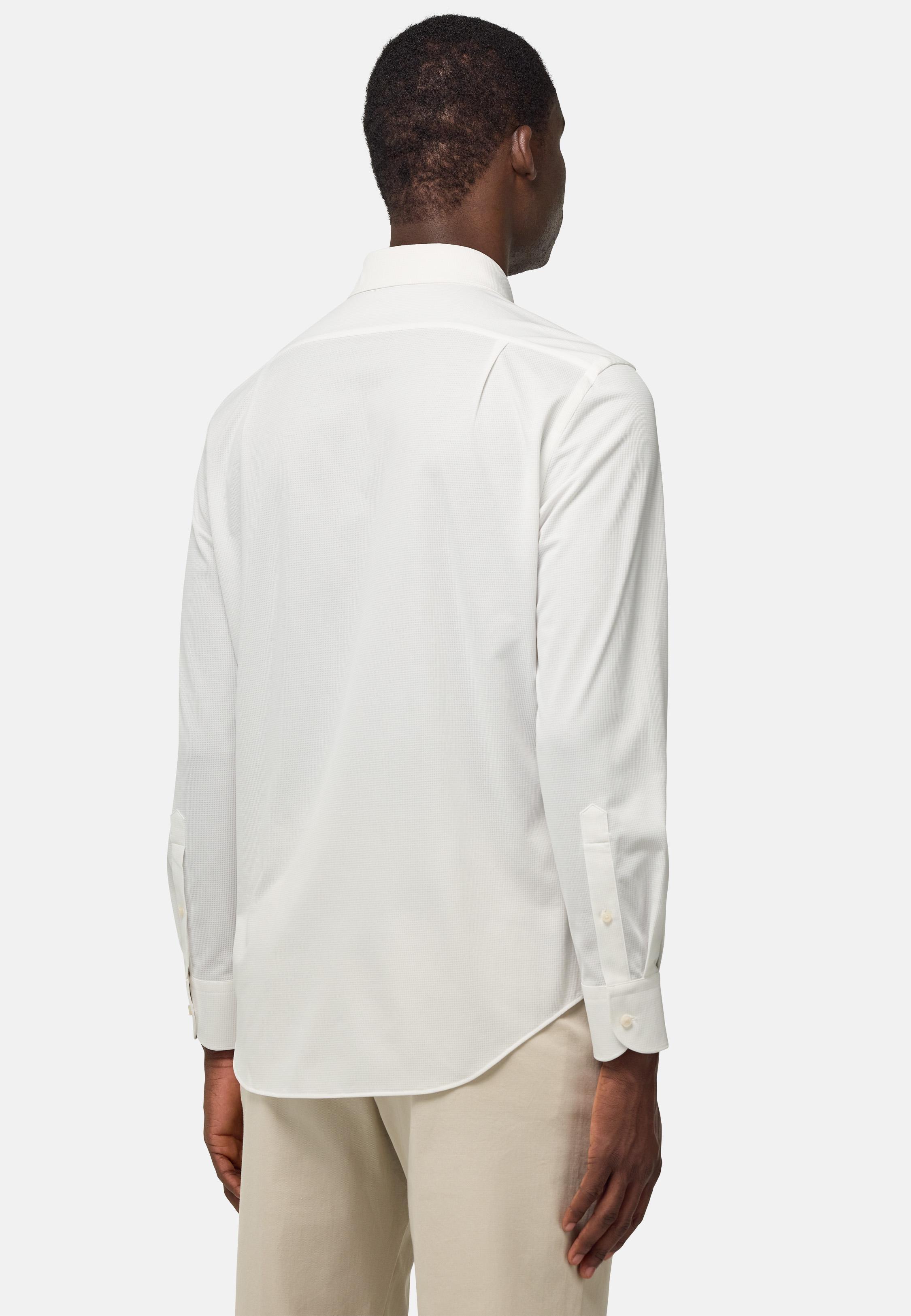 White Jersey Casual Polo, , large image number 3