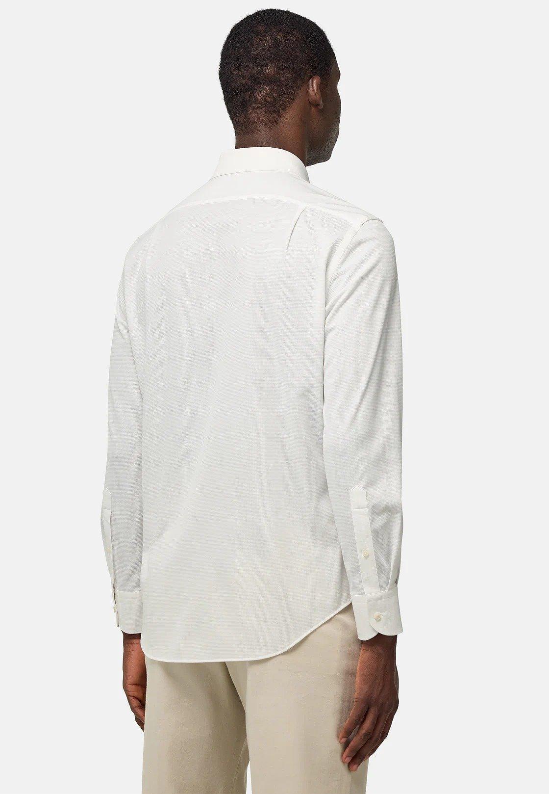 White Jersey Casual Polo, , large image number 4
