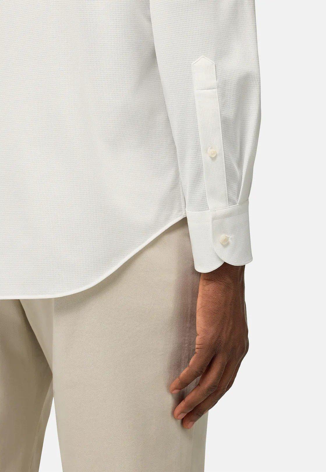 White Jersey Casual Polo, , large image number 6