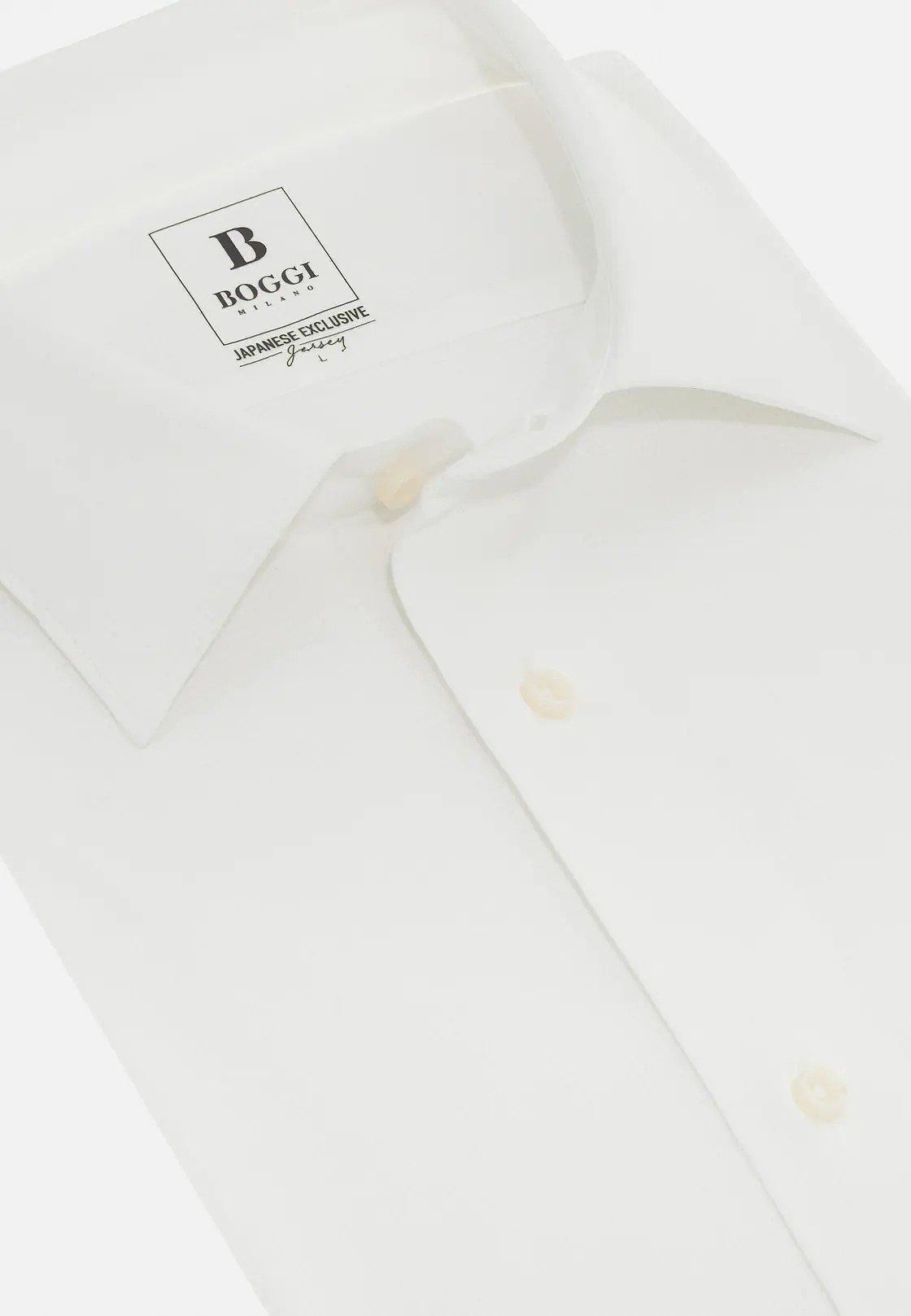 White Jersey Casual Polo, , large image number 8
