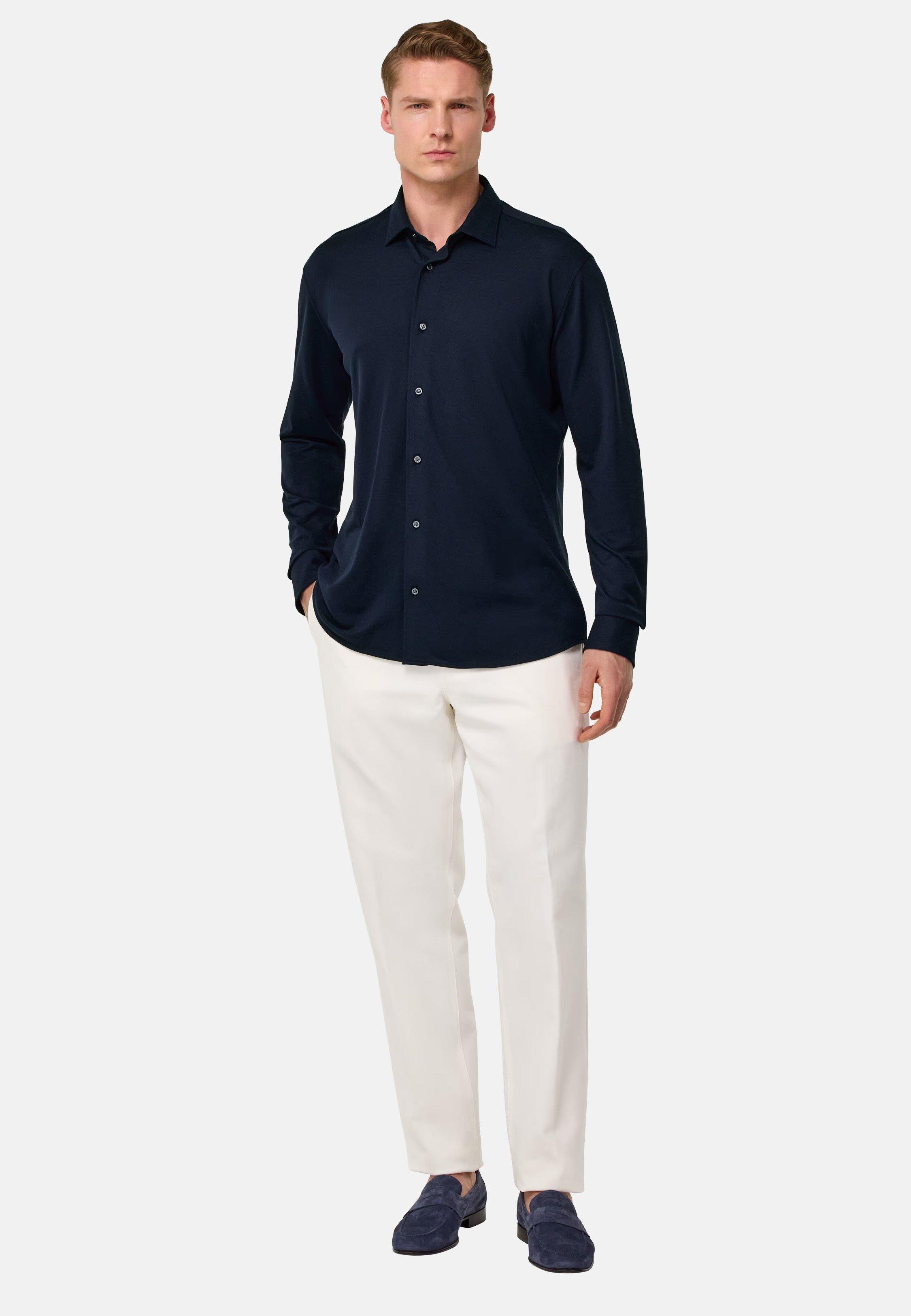 S.Cafe Regular High-Performance Pique Polo Shirt Navy, , medium