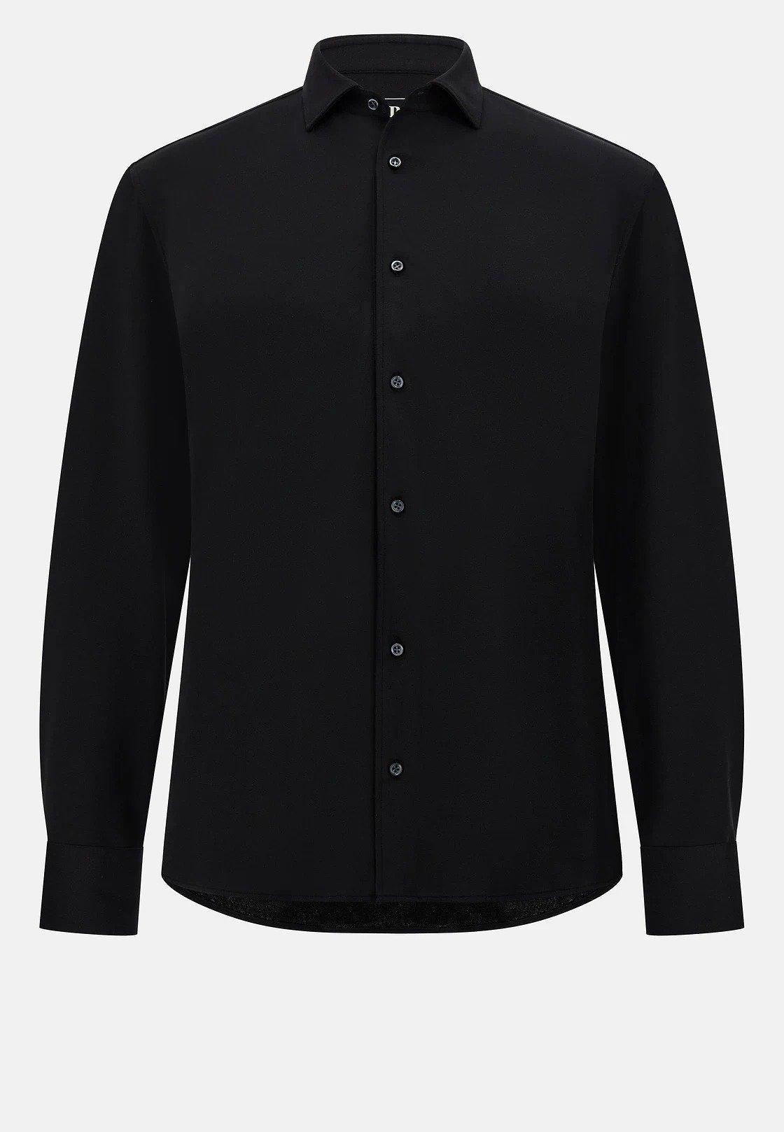 Black Cotton Pique Polo, , large image number 9