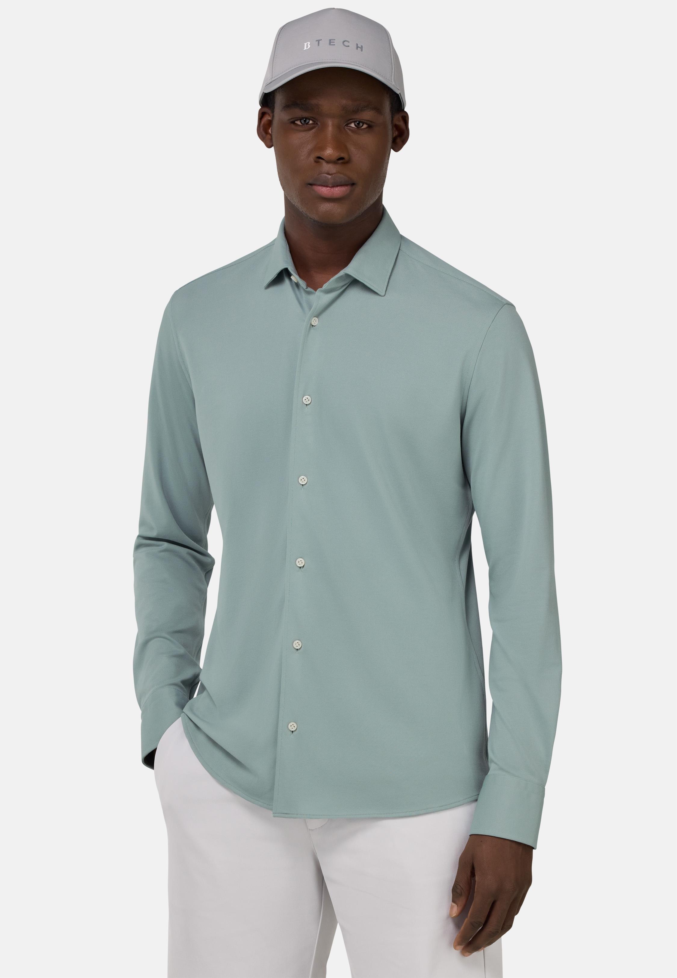 Regular High-Performance Pique Polo Shirt Green, Light Green, medium