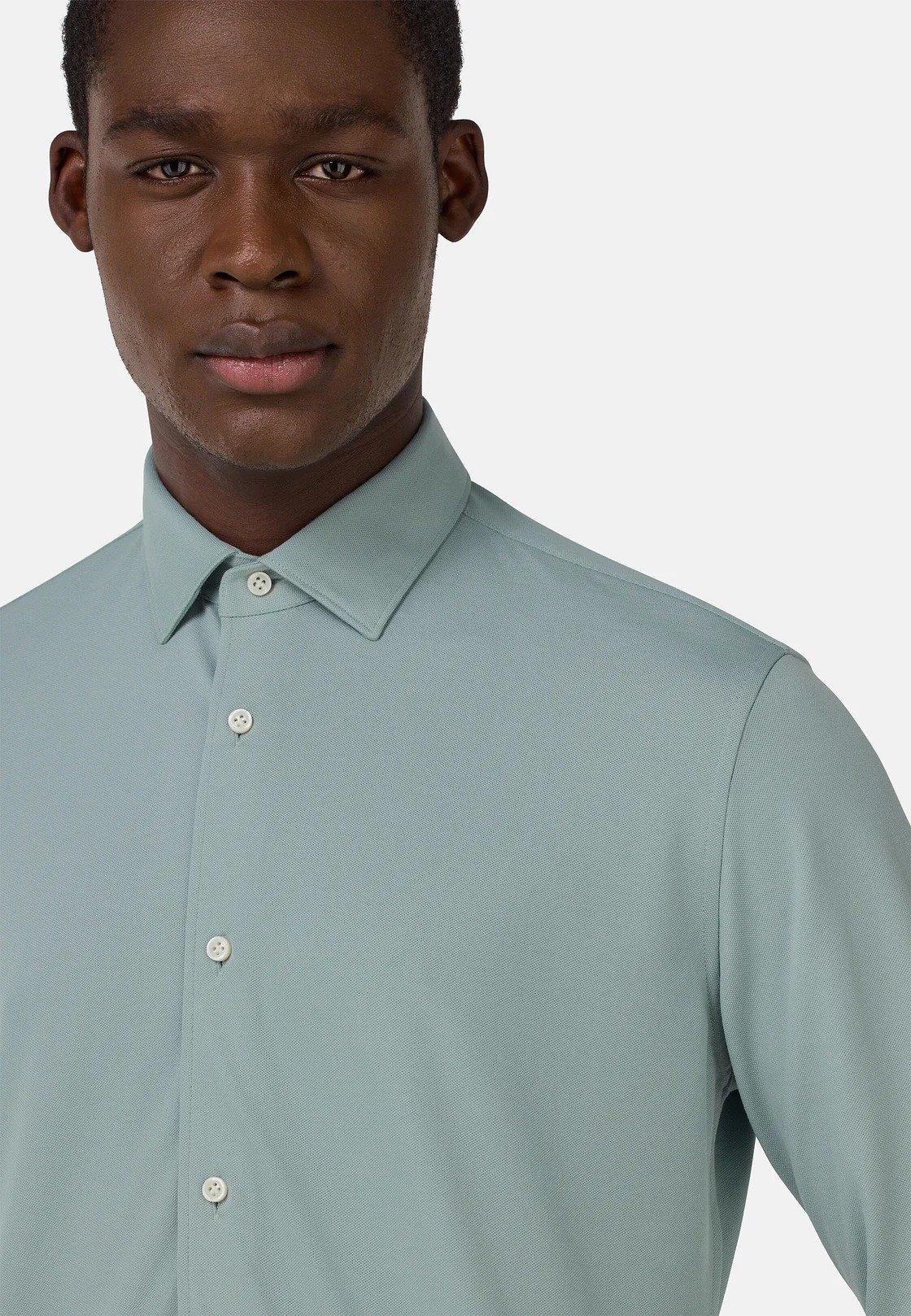 Green Regular High-Performance Pique Polo Shirt, , large image number 3