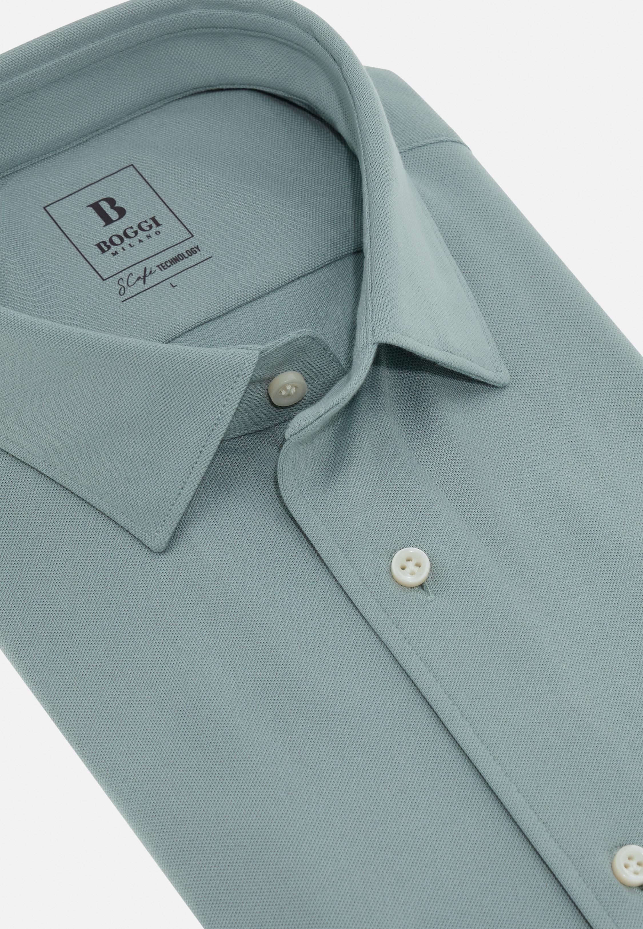 Regular High-Performance Pique Polo Shirt Green, Light Green, large image number 7