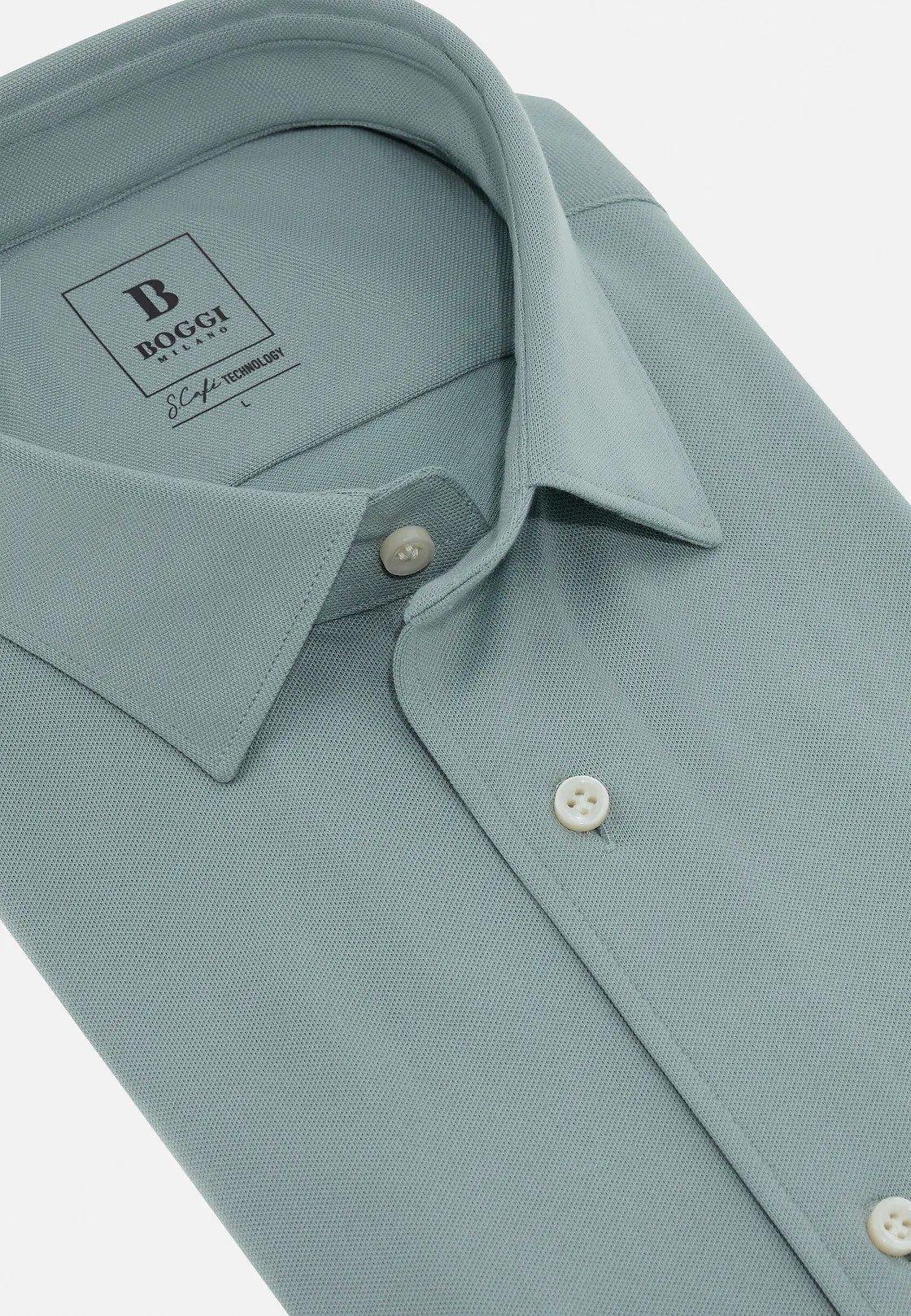 S. Cafe Regular High-Performance Pique Polo Shirt Green, , large image number 8