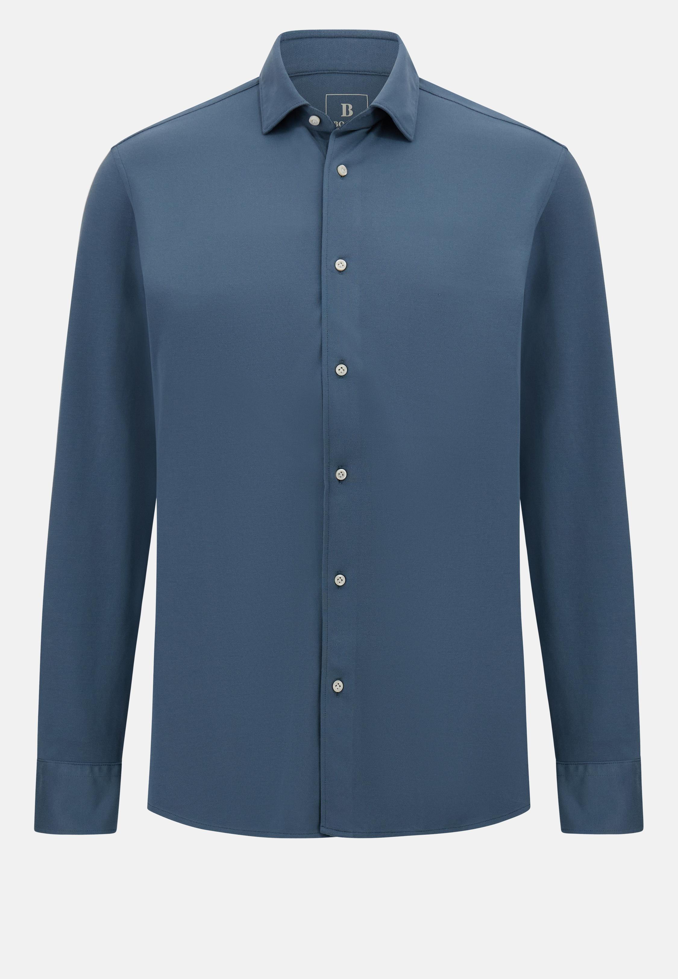 Blue S.Cafe Regular High-Performance Pique Polo Shirt, Air-blue, large image number 5