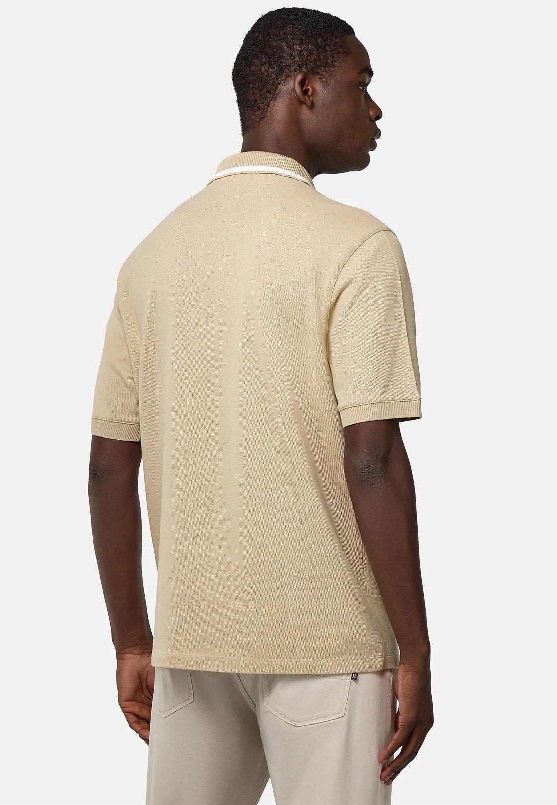 Cotton Pique Polo Shirt Beige, , large image number 4