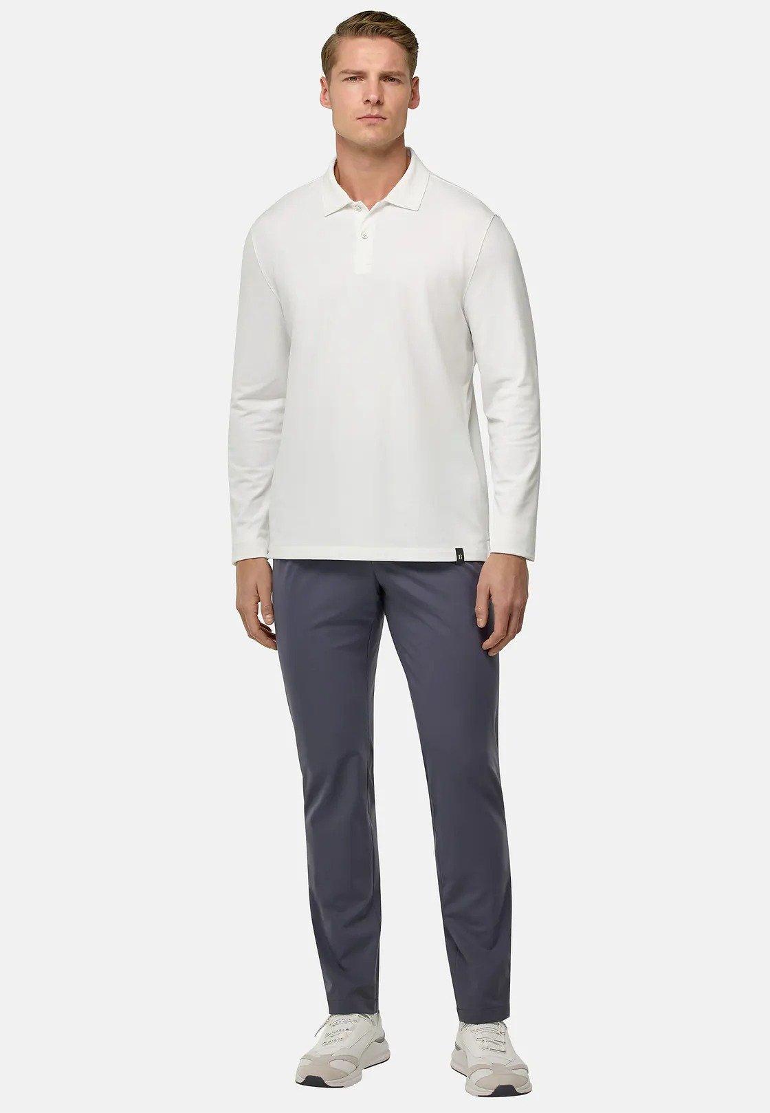 S. Cafe High-Performance Pique Polo Shirt White, , large image number 0