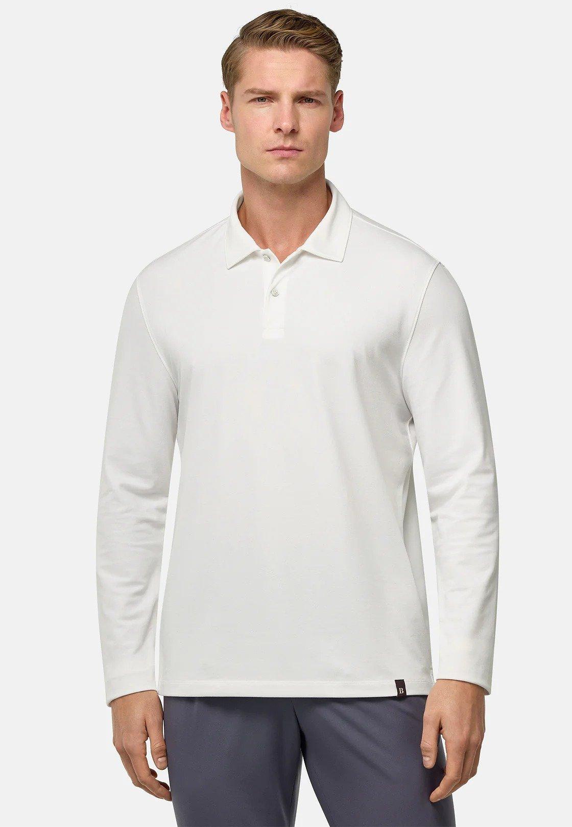 S. Cafe High-Performance Pique Polo Shirt White, , large image number 2
