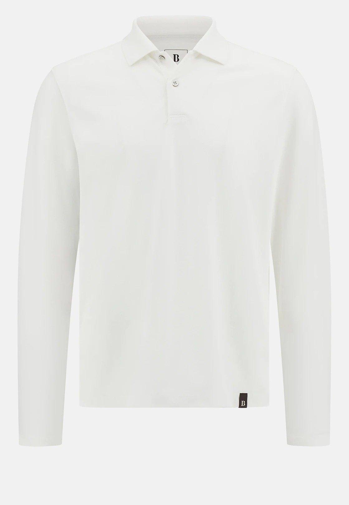 S. Cafe High-Performance Pique Polo Shirt White, , large image number 7