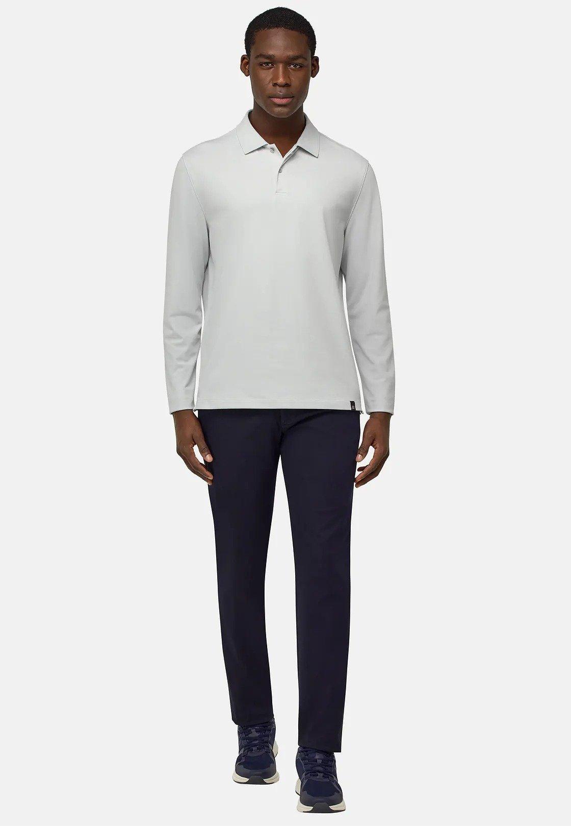 S. Cafe High-Performance Pique Polo Shirt White, , large image number 0