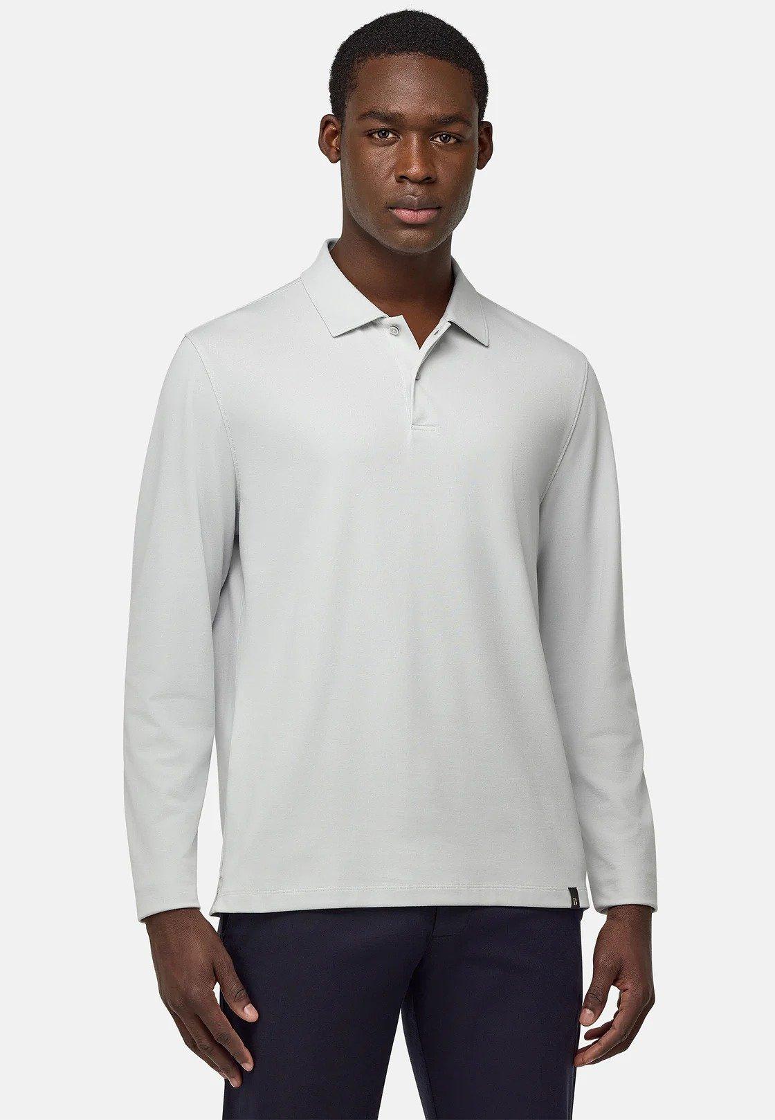 S. Cafe High-Performance Pique Polo Shirt White, , large image number 1