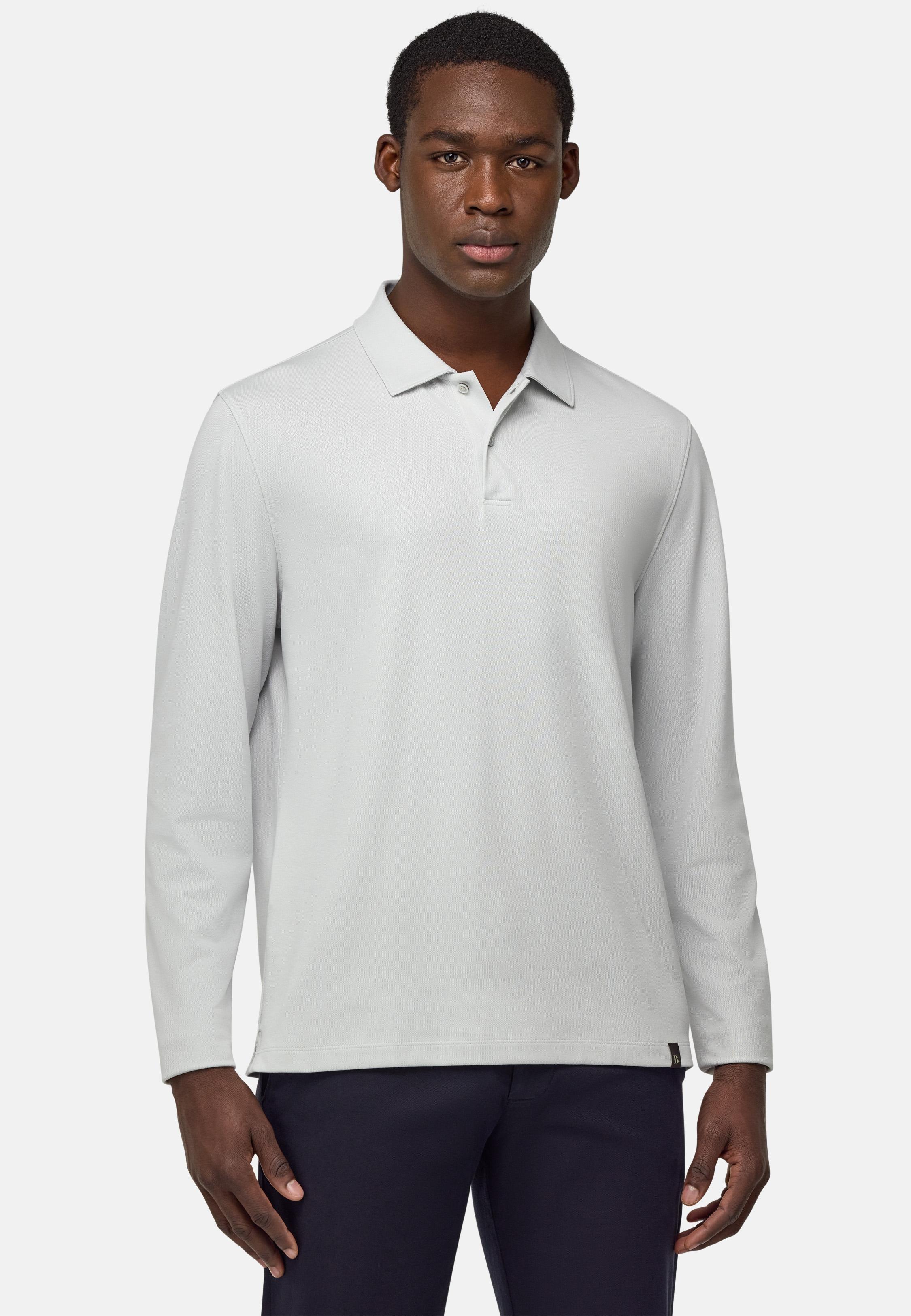 S. Cafe High-Performance Pique Polo Shirt White, , large image number 1
