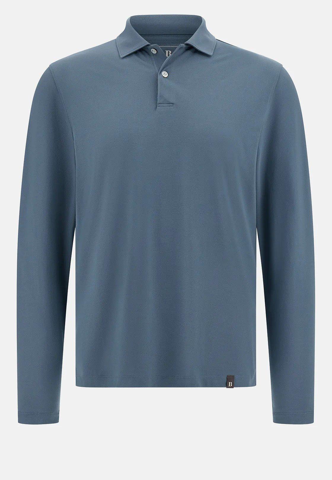 S. Cafe High-Performance Pique Polo Shirt Blue, , large image number 4
