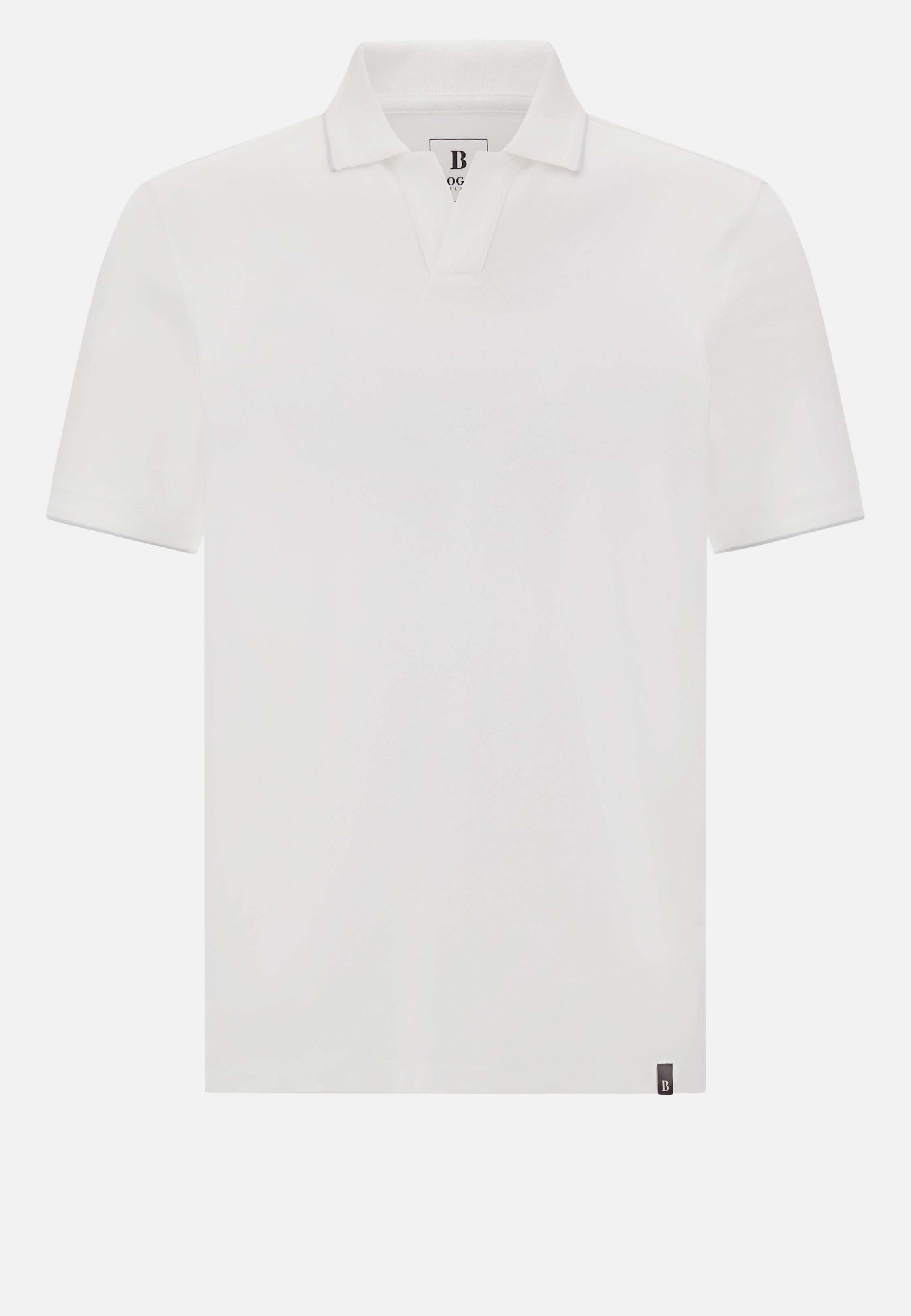 S.Cafe High-Performance Pique Polo Shirt White, White, large image number 7