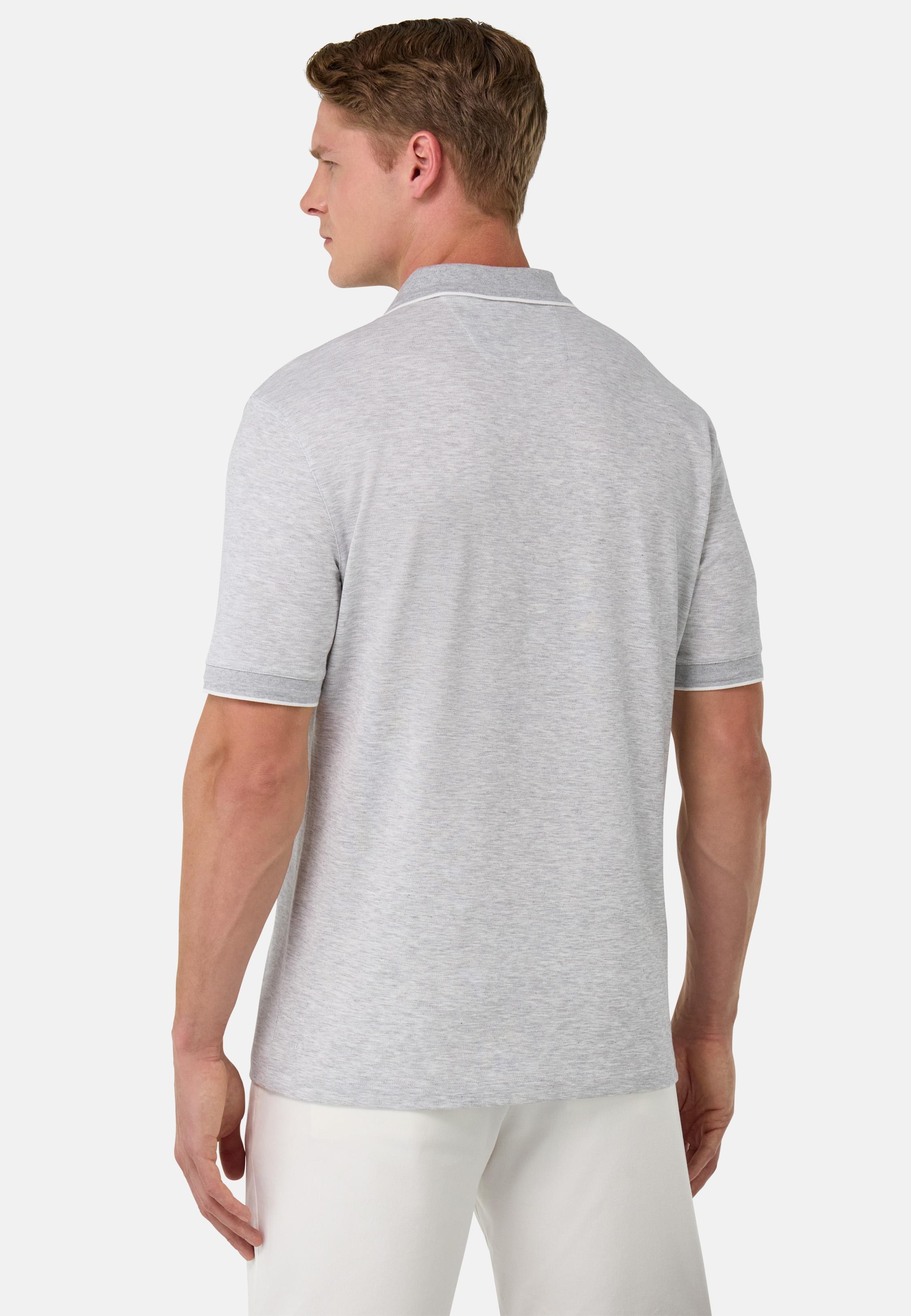 S.Cafe High-Performance Pique Polo Shirt Grey, , large image number 1