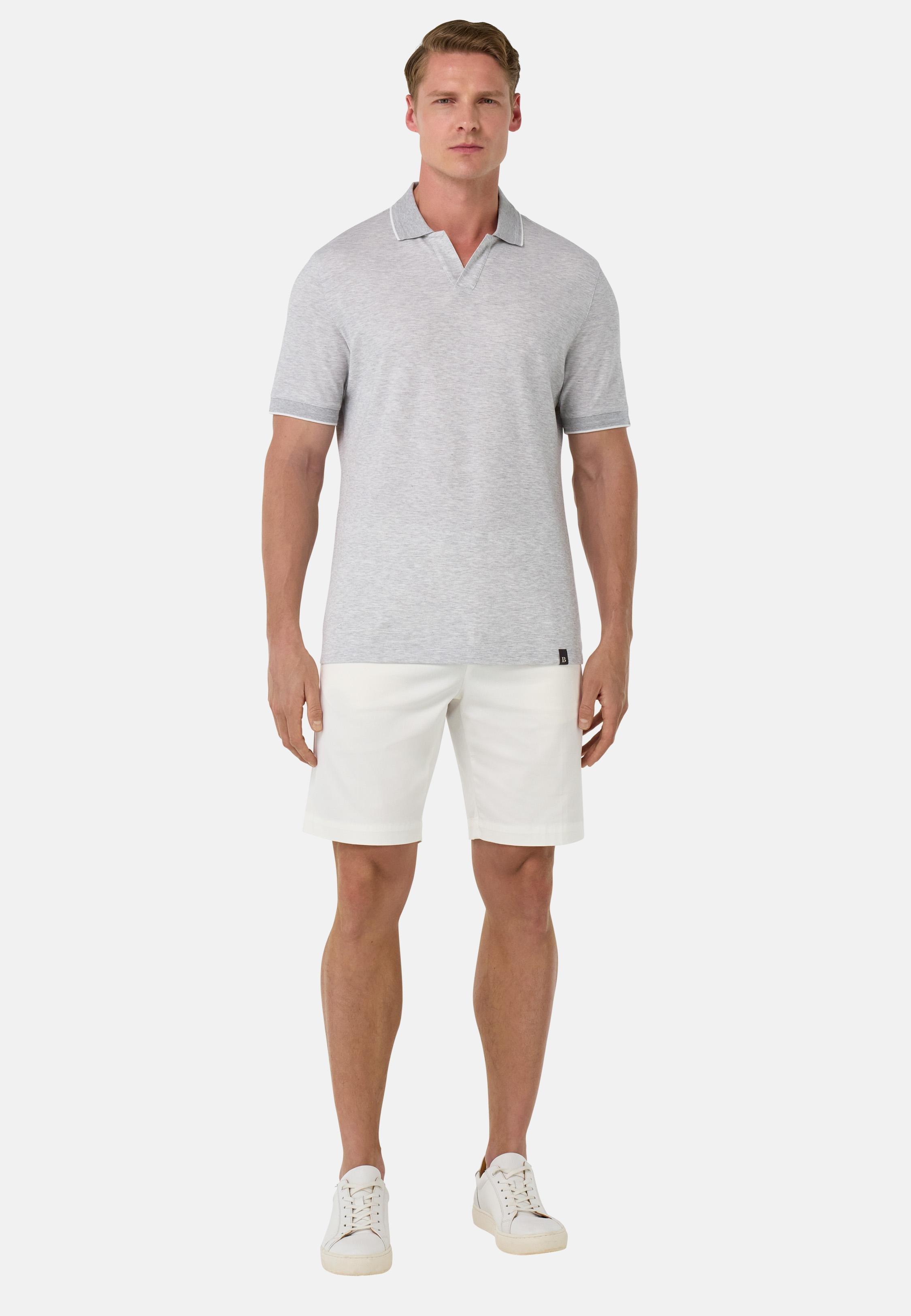 S.Cafe High-Performance Pique Polo Shirt Grey, , large image number 3