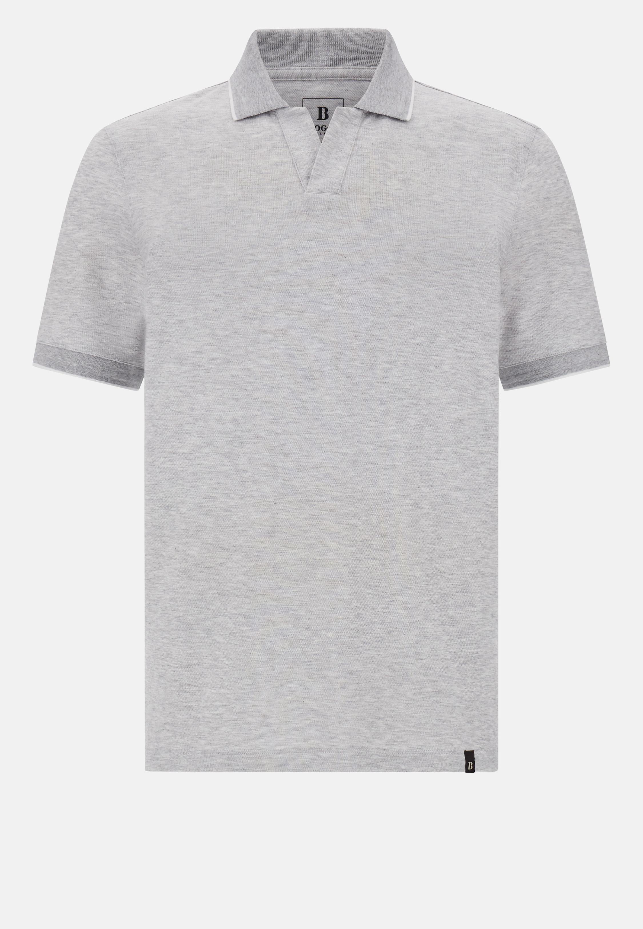 S.Cafe High-Performance Pique Polo Shirt Grey, , large image number 4