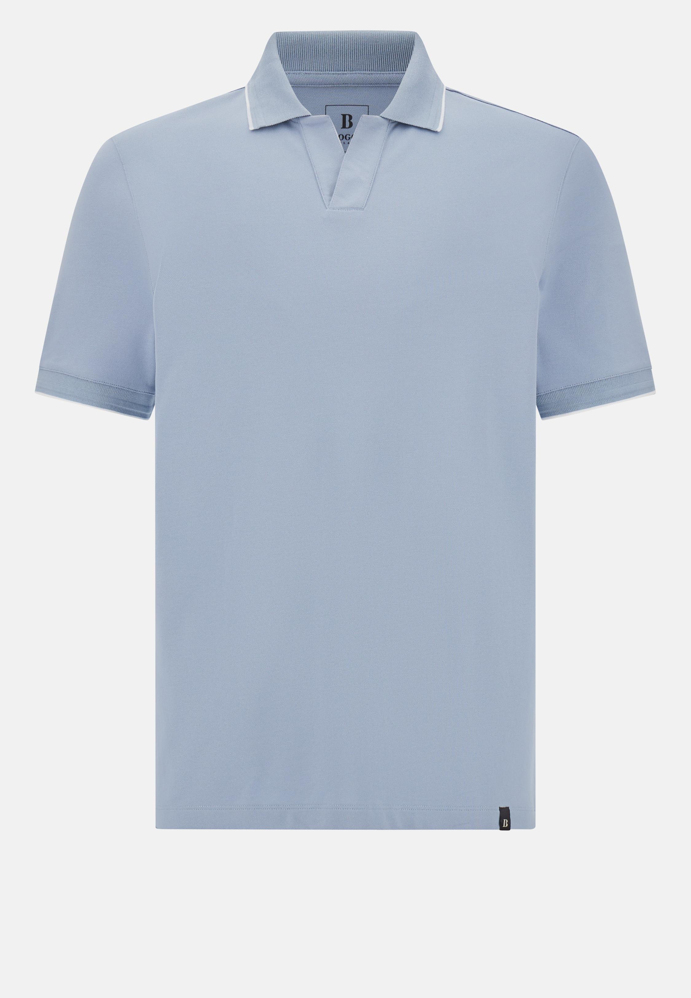S.Cafe High-Performance Pique Polo Shirt Blue, , large image number 4
