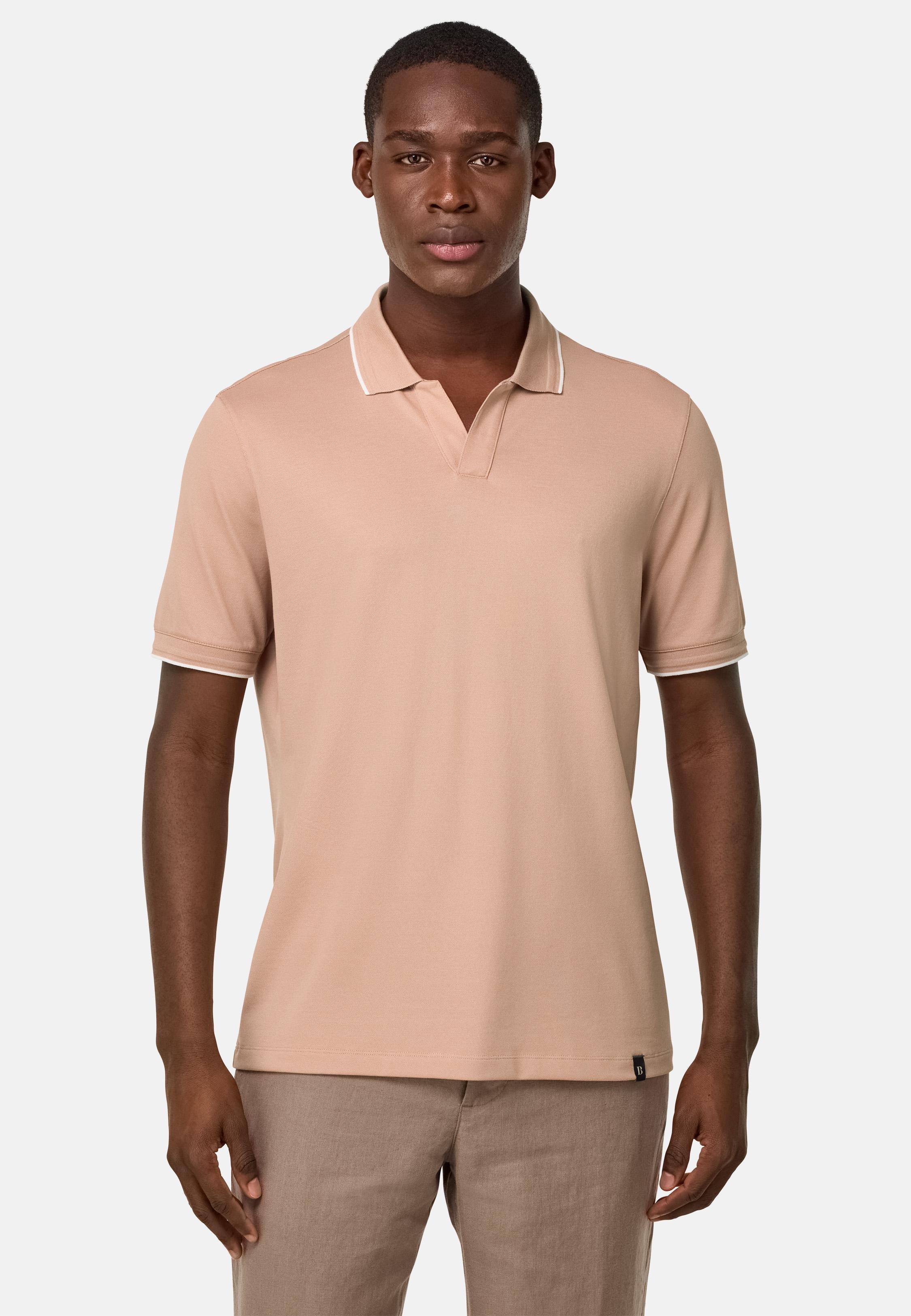 S.Cafe High-Performance Pique Polo Shirt Pink, , large image number 0