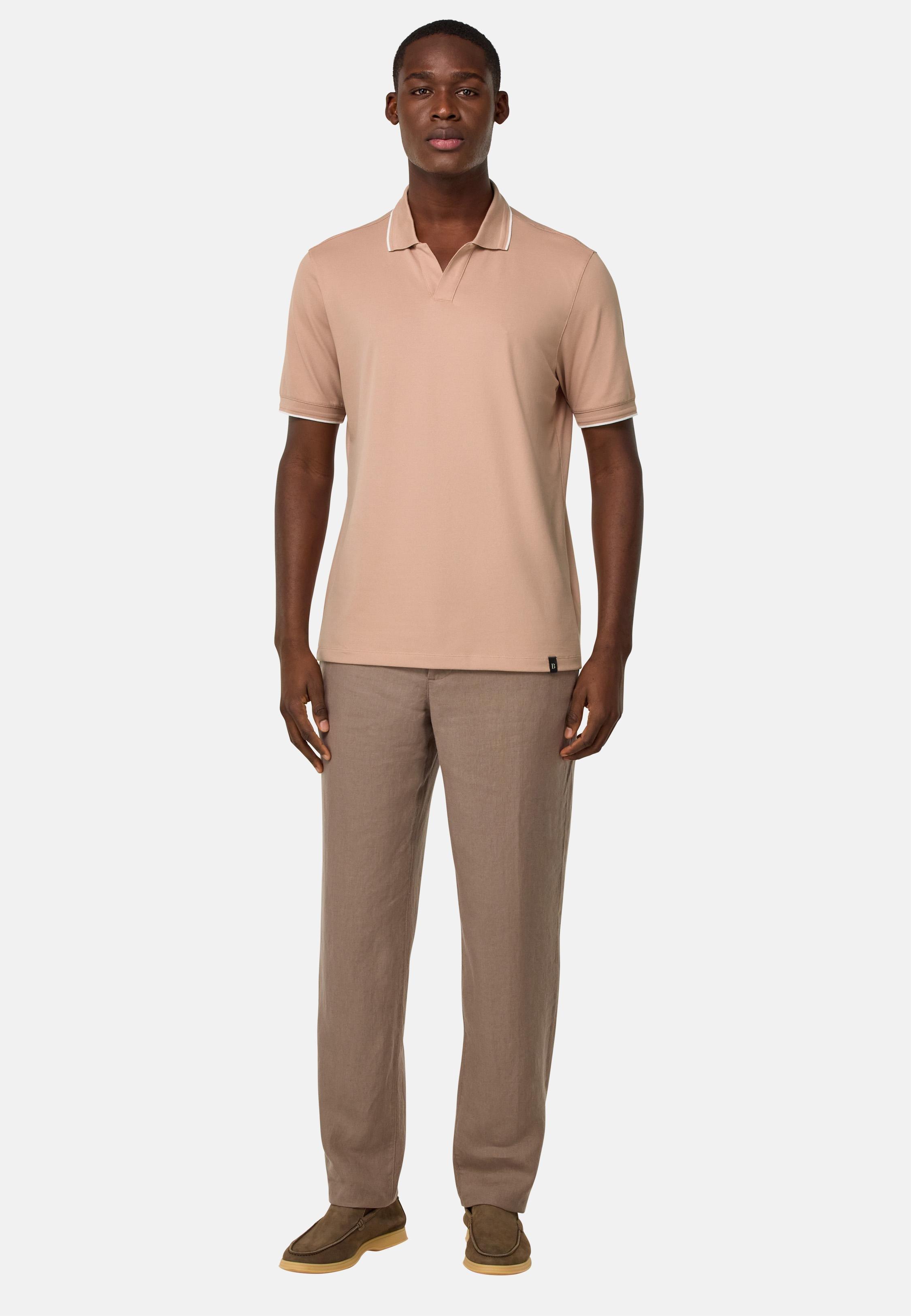 S.Cafe High-Performance Pique Polo Shirt Pink, , large image number 3