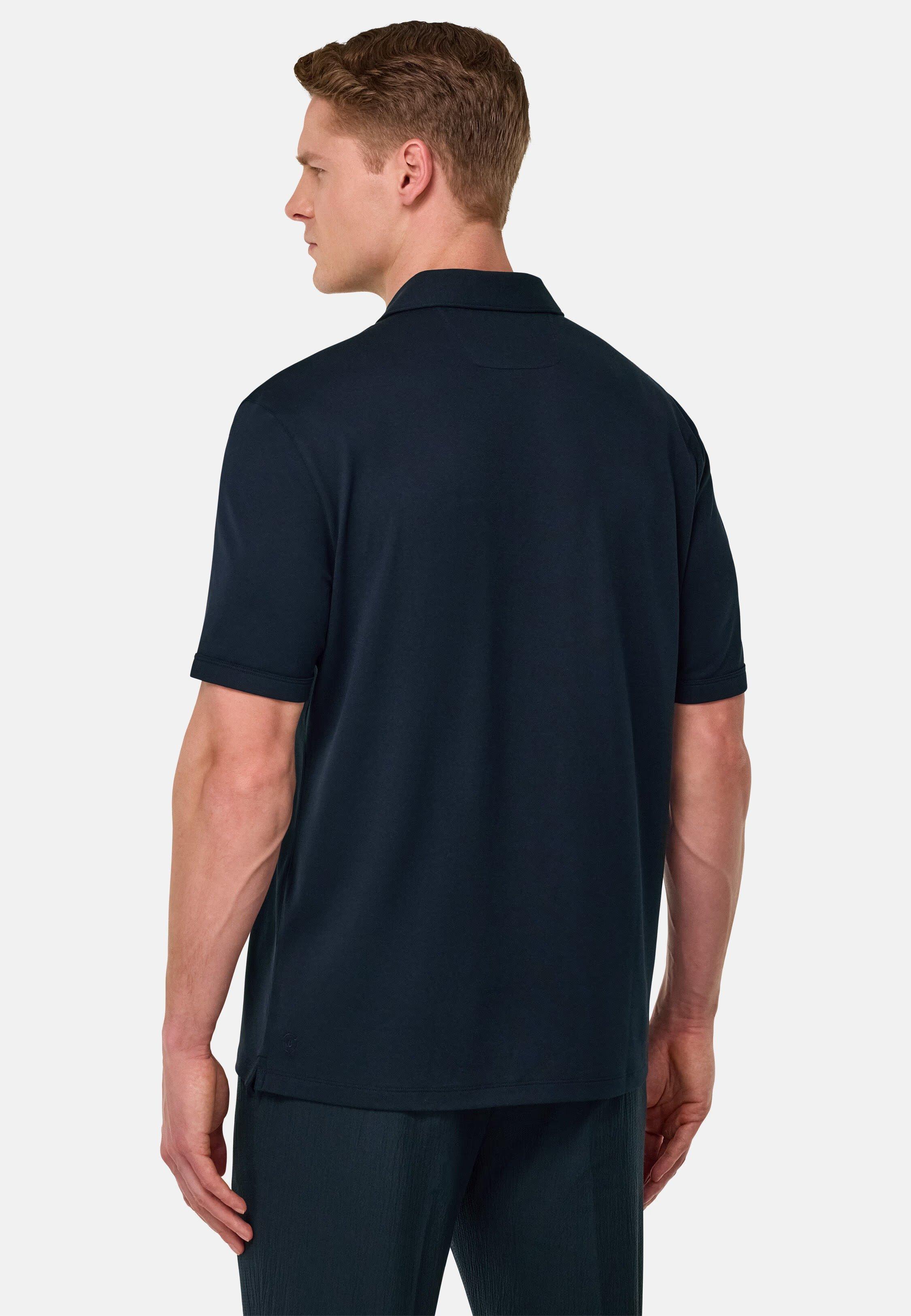 S.Cafe High-Performance Pique Polo Shirt Navy, , large image number 2