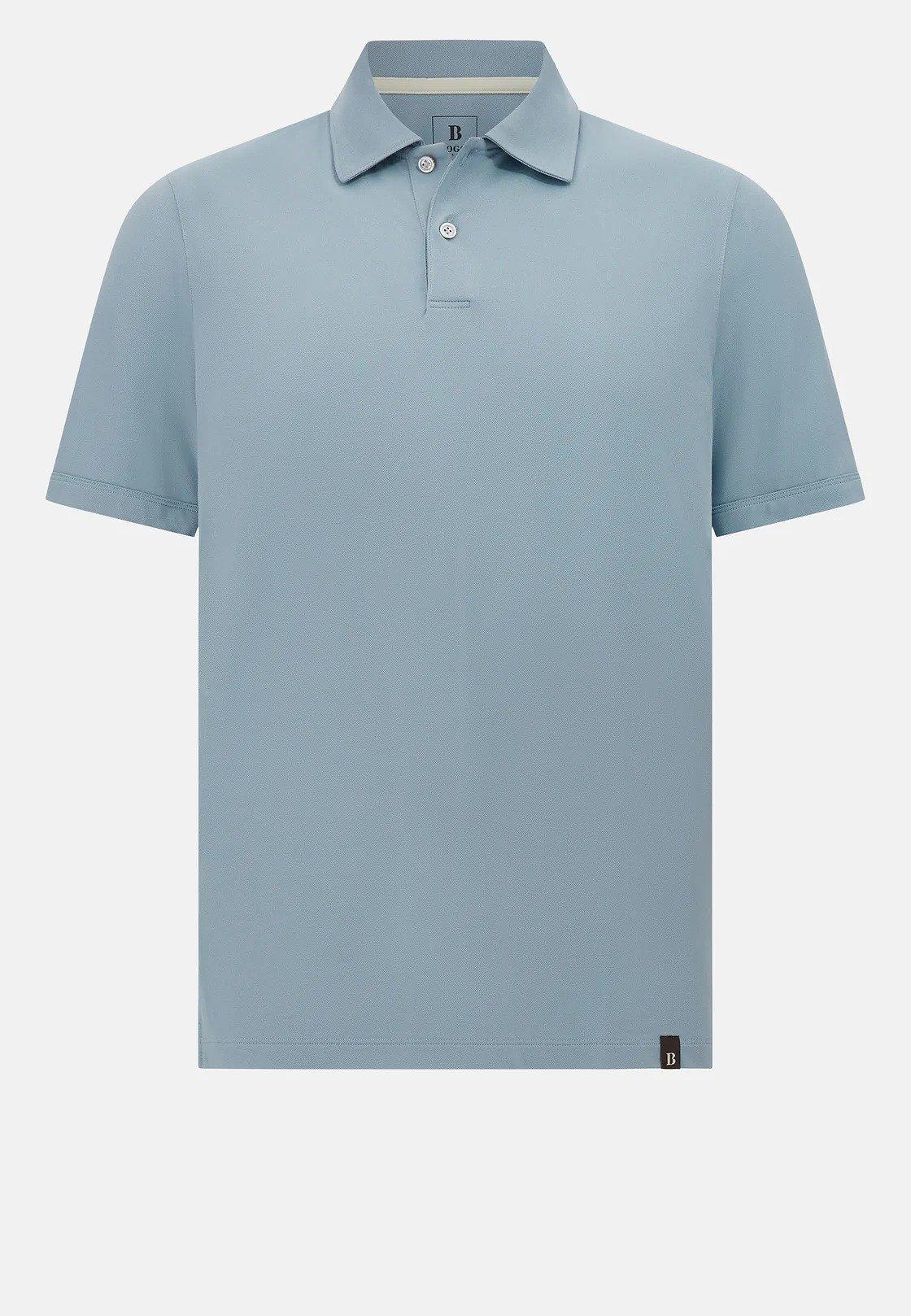 S. Cafe High-Performance Pique Polo Shirt Blue, , large image number 4