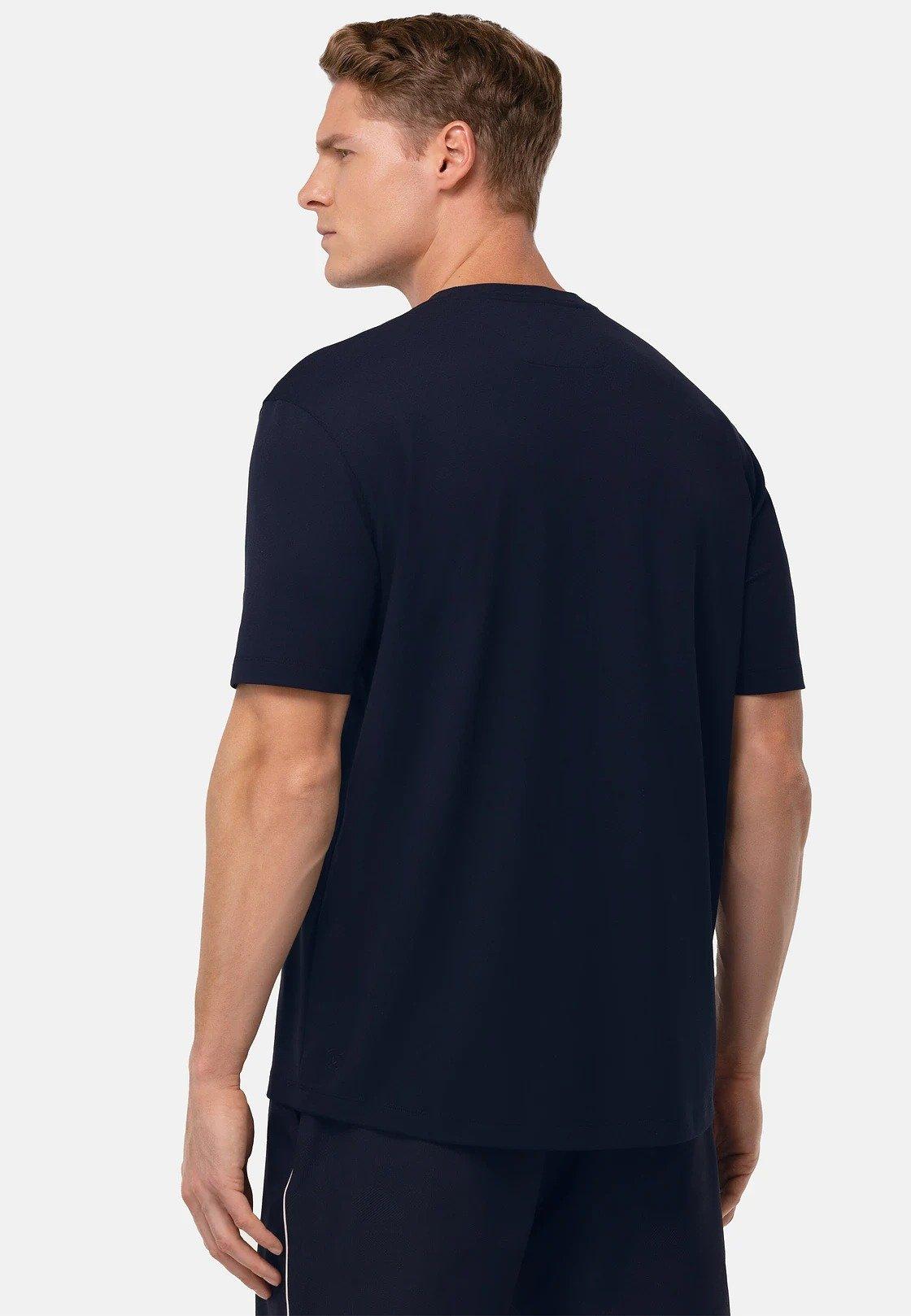 Navy Solid Basic Casual T-Shirt, , large image number 4