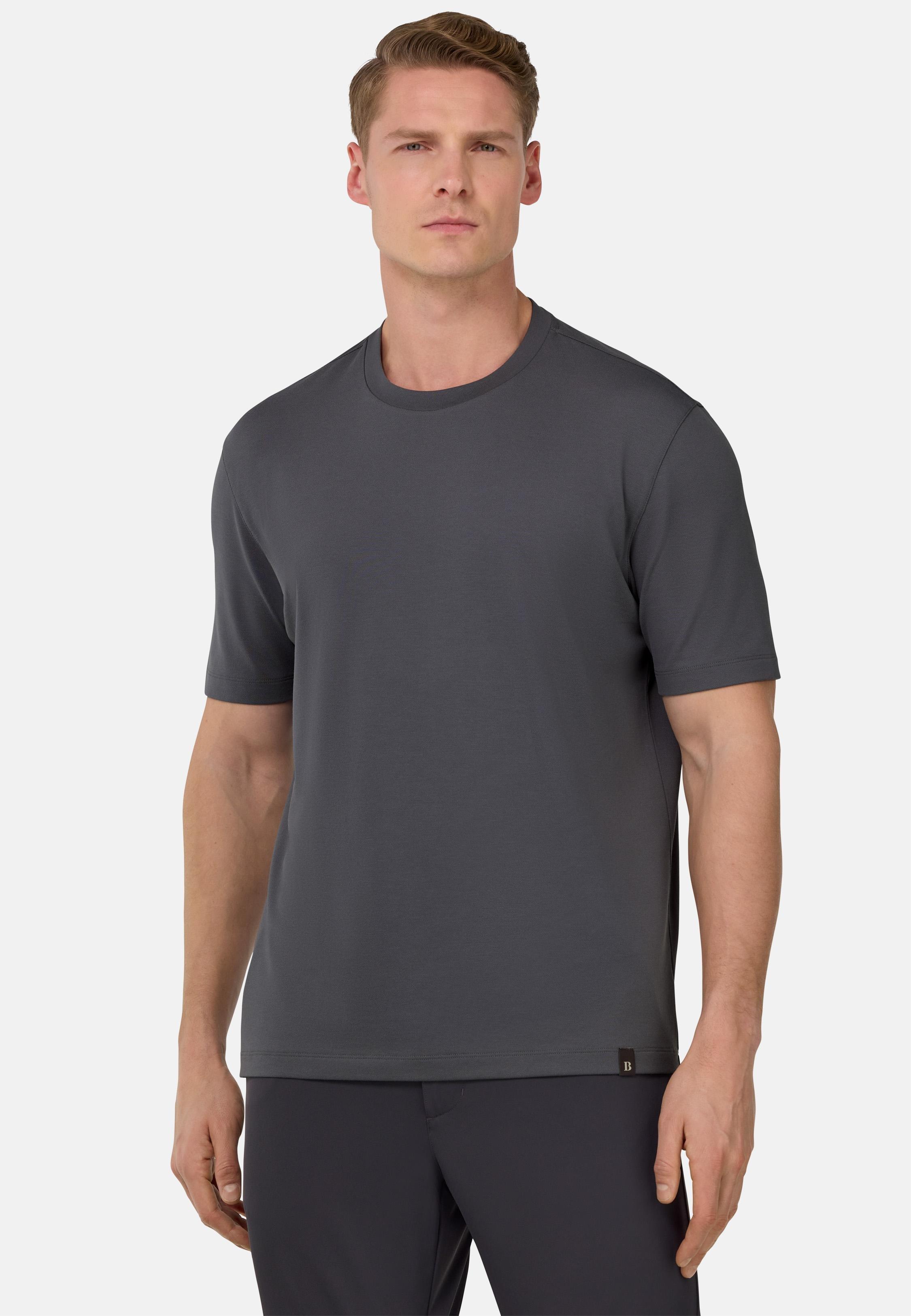 Grey High-Performance Pique T-Shirt, , large image number 1