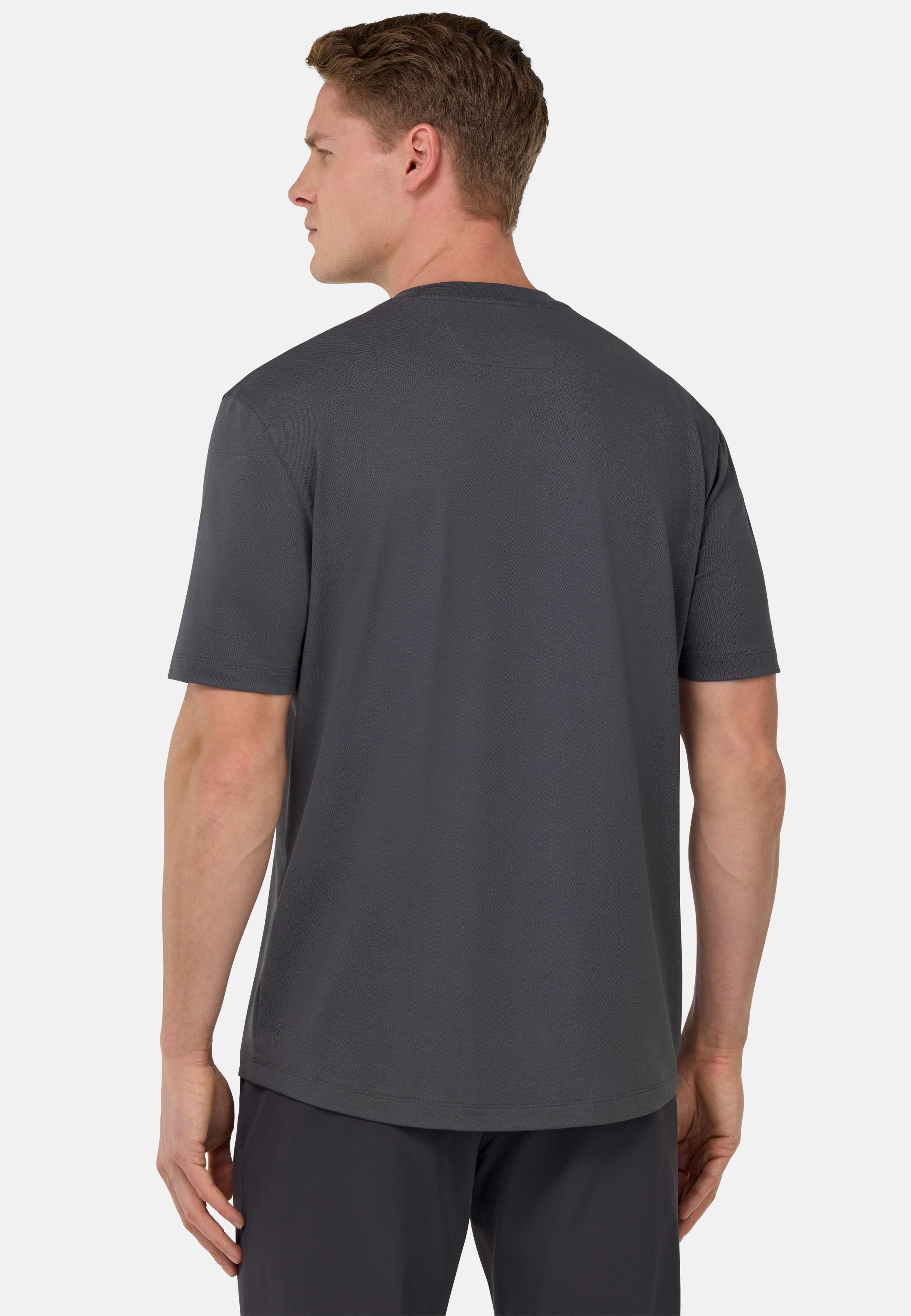 Grey High-Performance Pique T-Shirt, , large image number 3