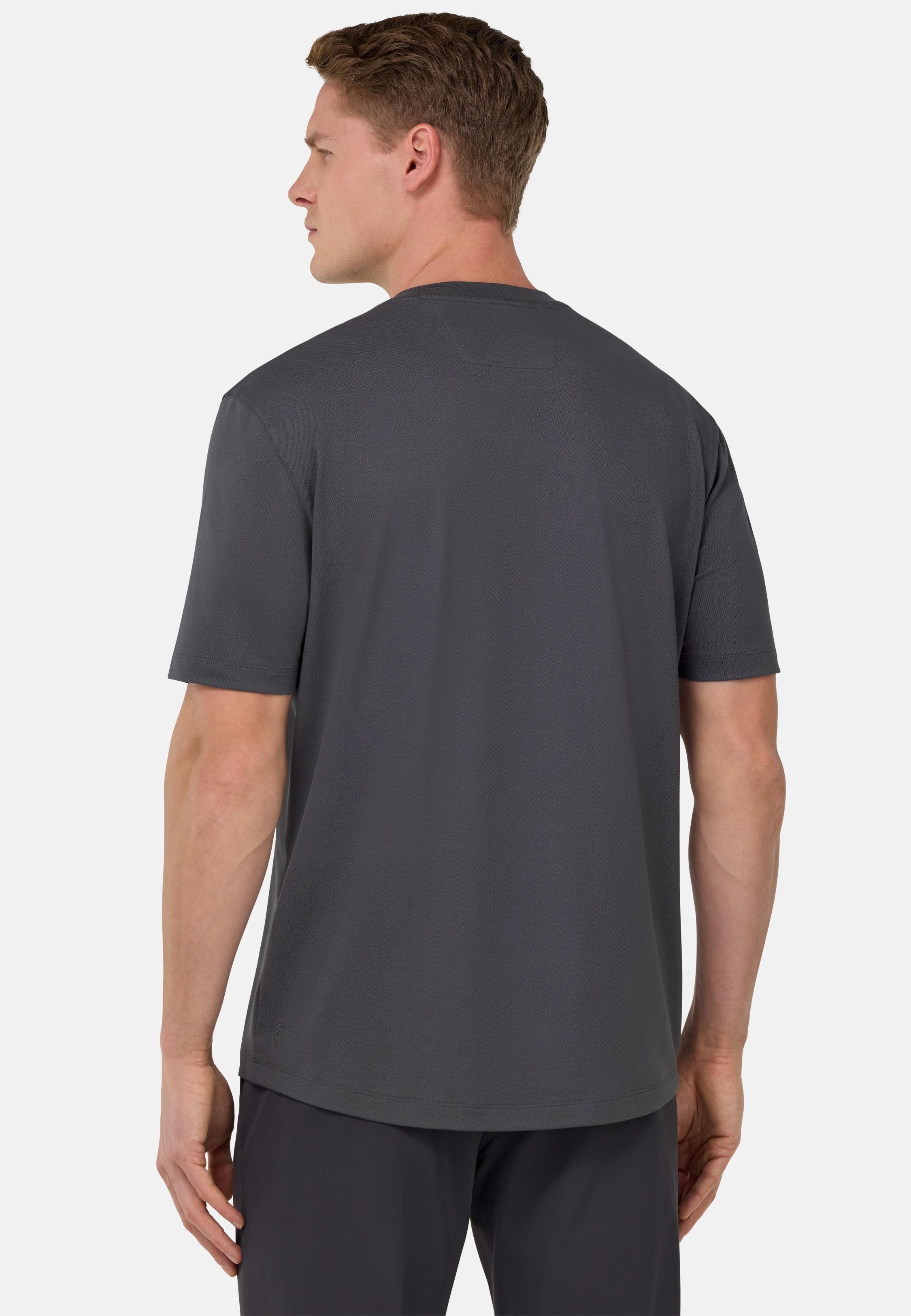 S. Cafe High-Performance Pique T-Shirt Grey, , large image number 3