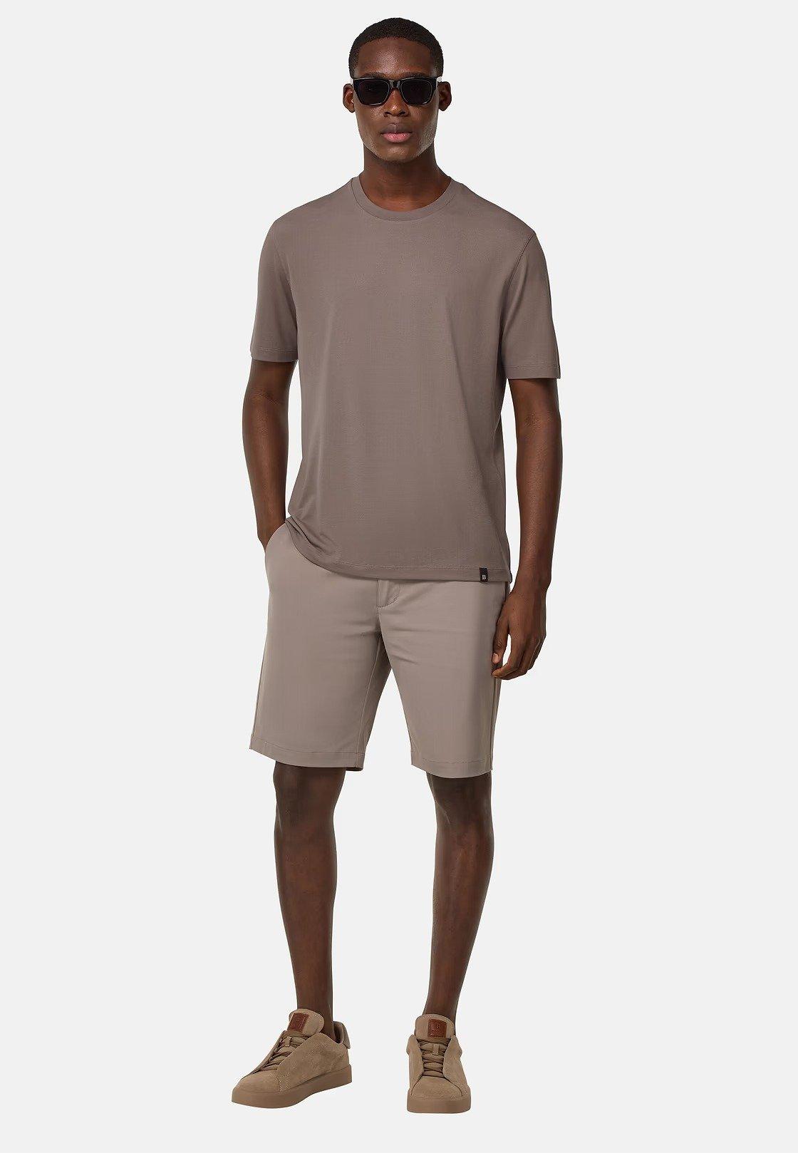 S.Cafe High-Performance Pique T-Shirt Brown, , medium