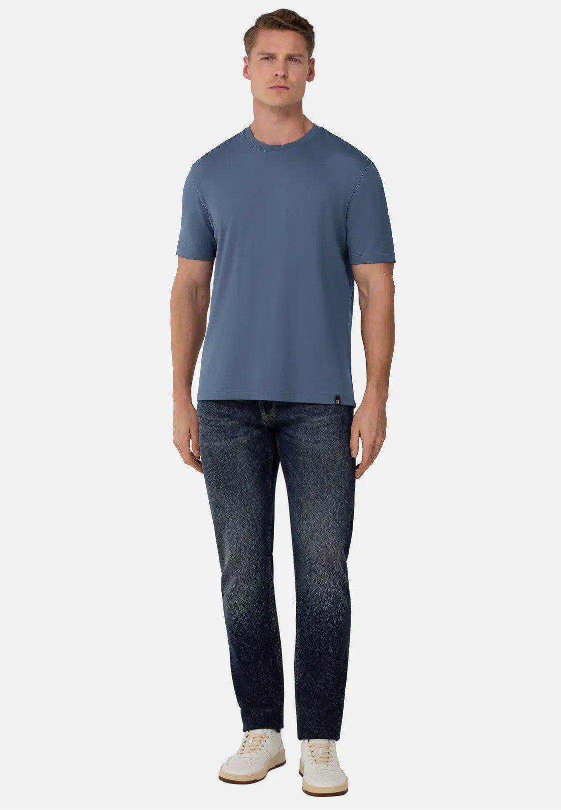 S. Cafe High-Performance Pique T-Shirt Blue, , large image number 0