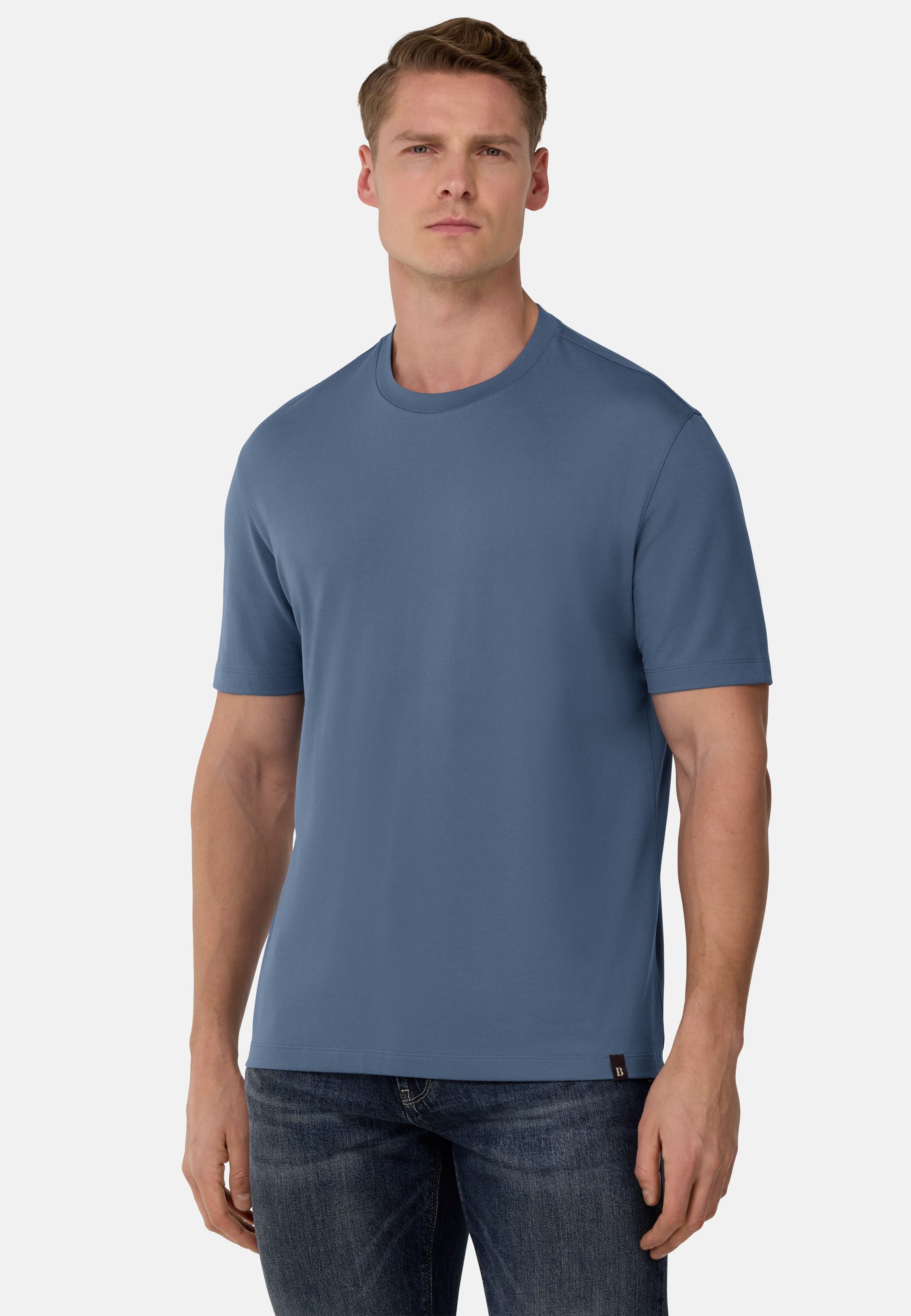 Blue High-Performance Pique T-Shirt, , large image number 1