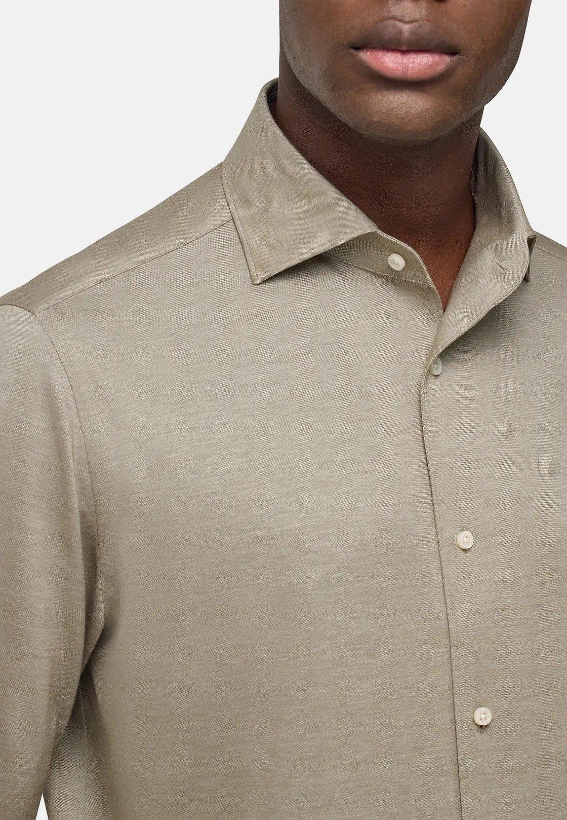 Regular Fit Japanese Jersey Polo Shirt Brown, , large image number 3