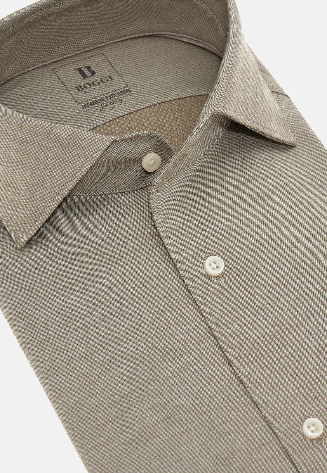 Regular Fit Japanese Jersey Polo Shirt Brown, , large image number 4