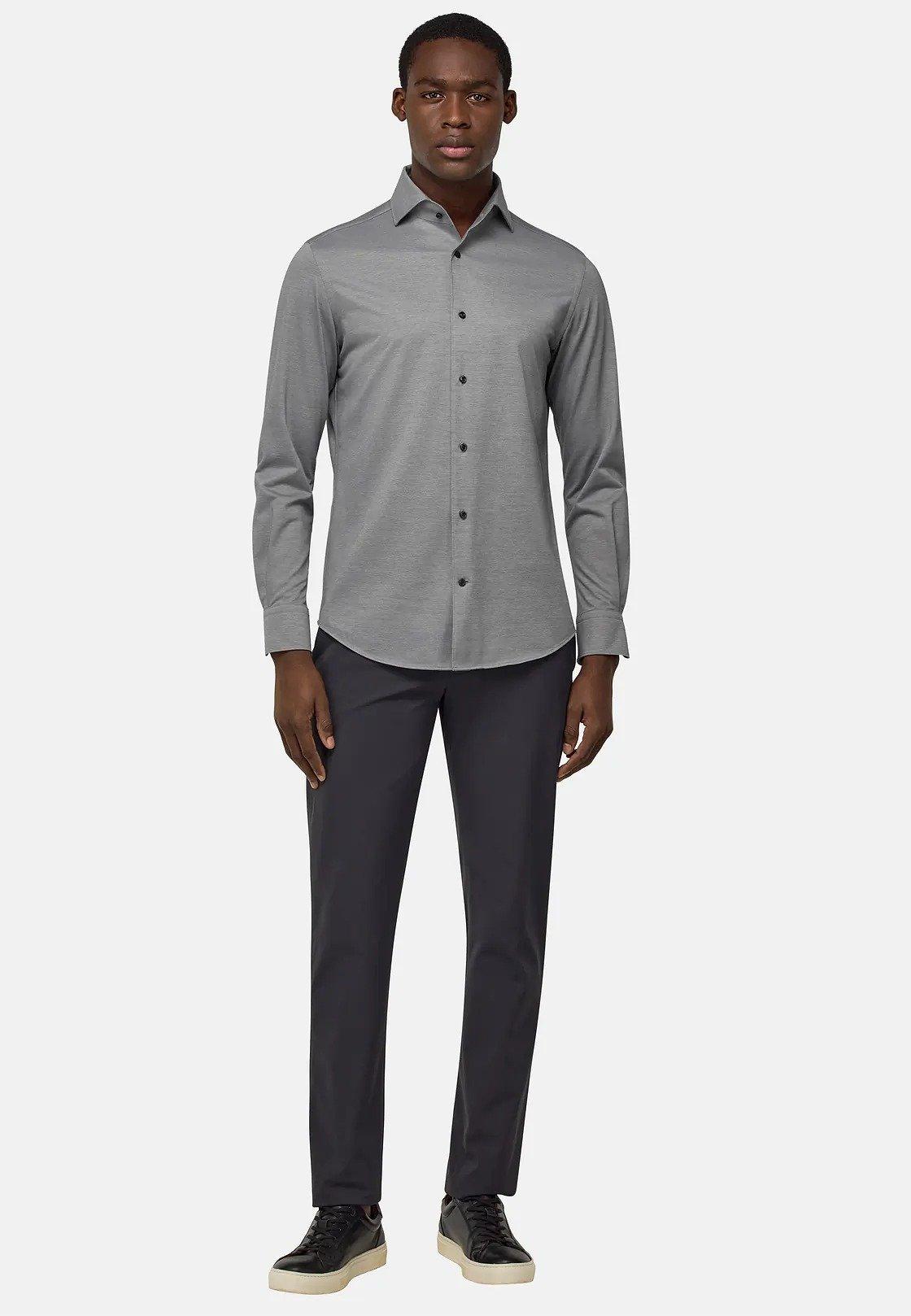 Regular Fit Japanese Jersey Polo Shirt Grey, Charcoal, medium