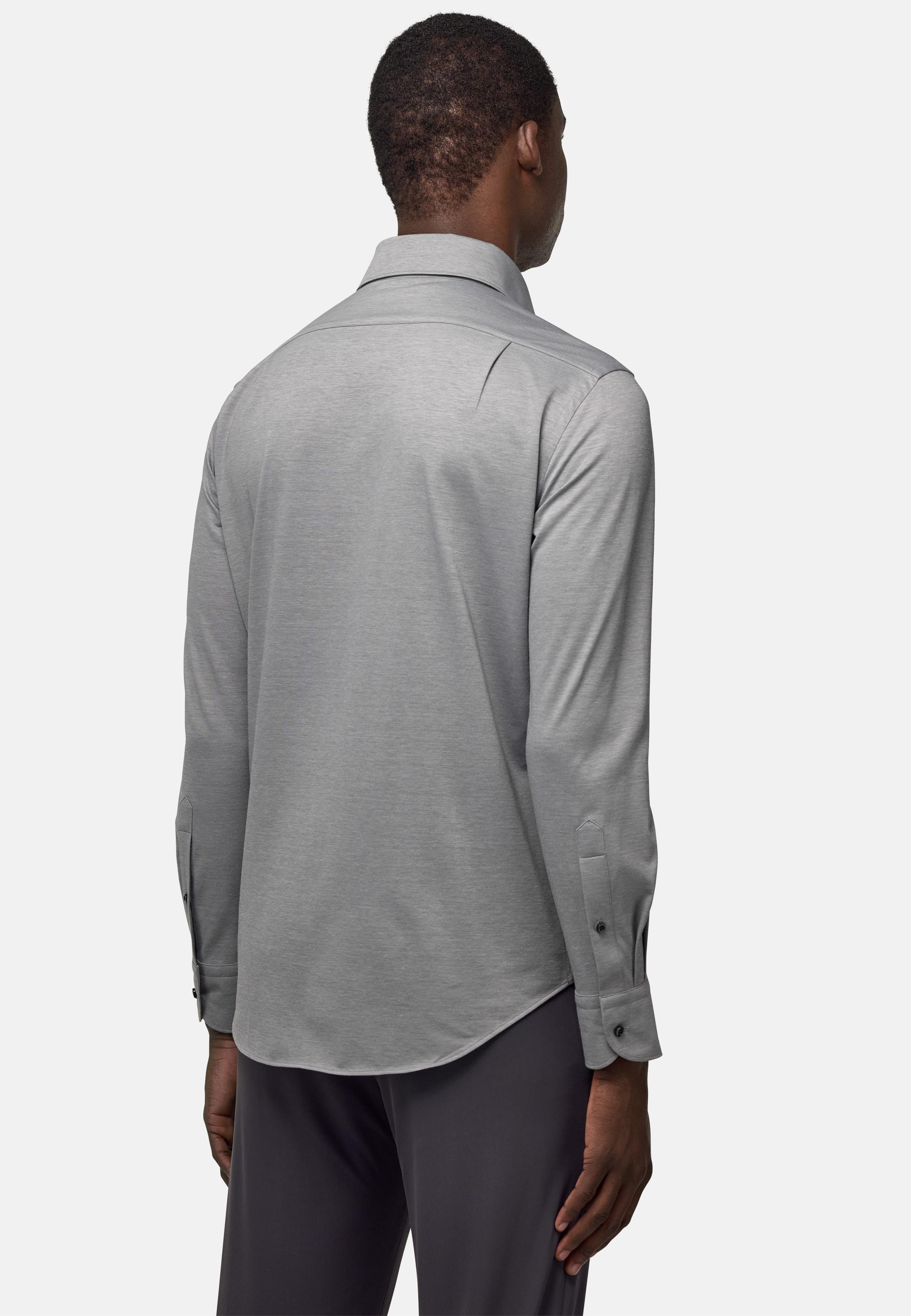 Grey Jersey Casual Polo, , large image number 3