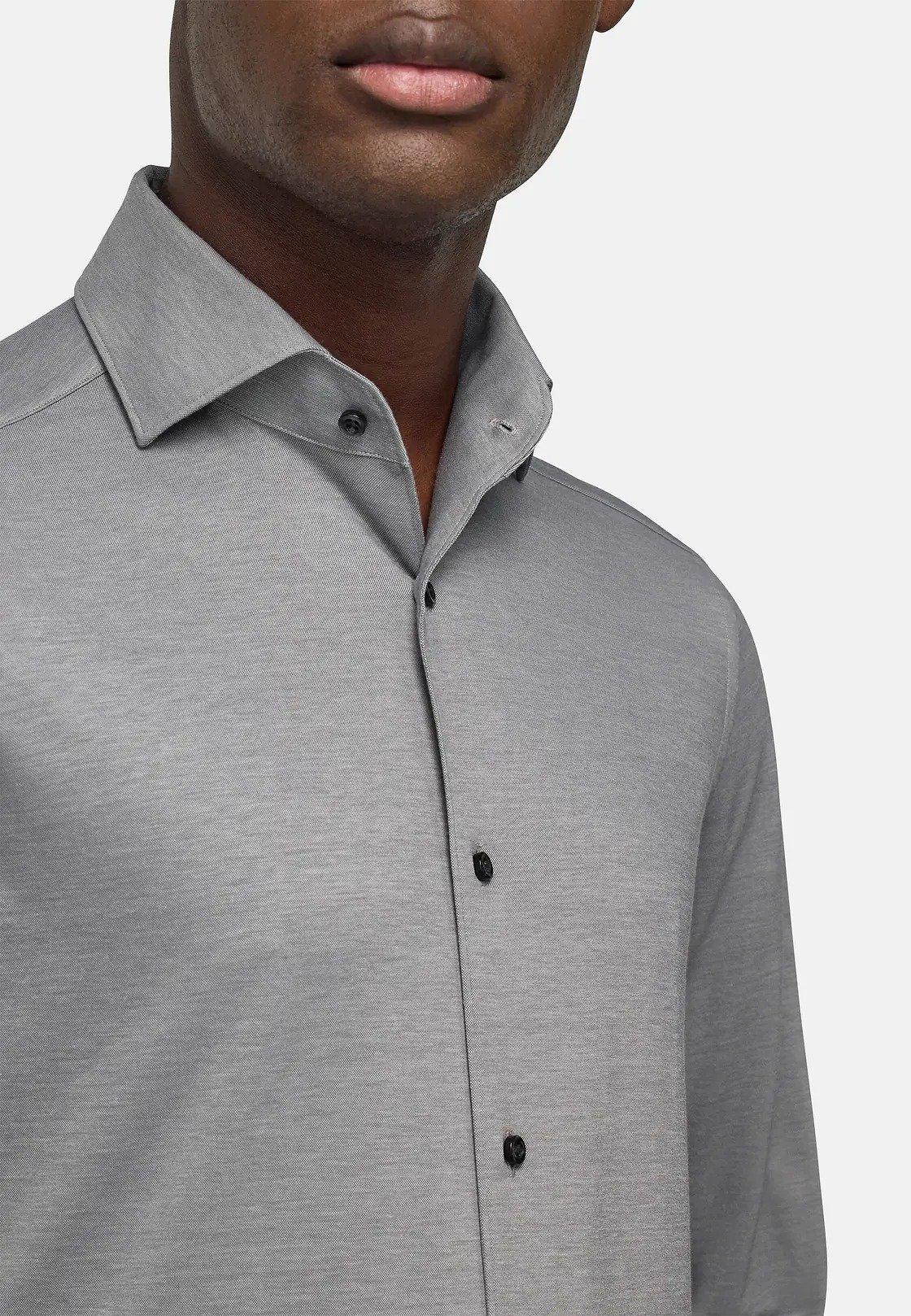 Grey Jersey Casual Polo, , large image number 6